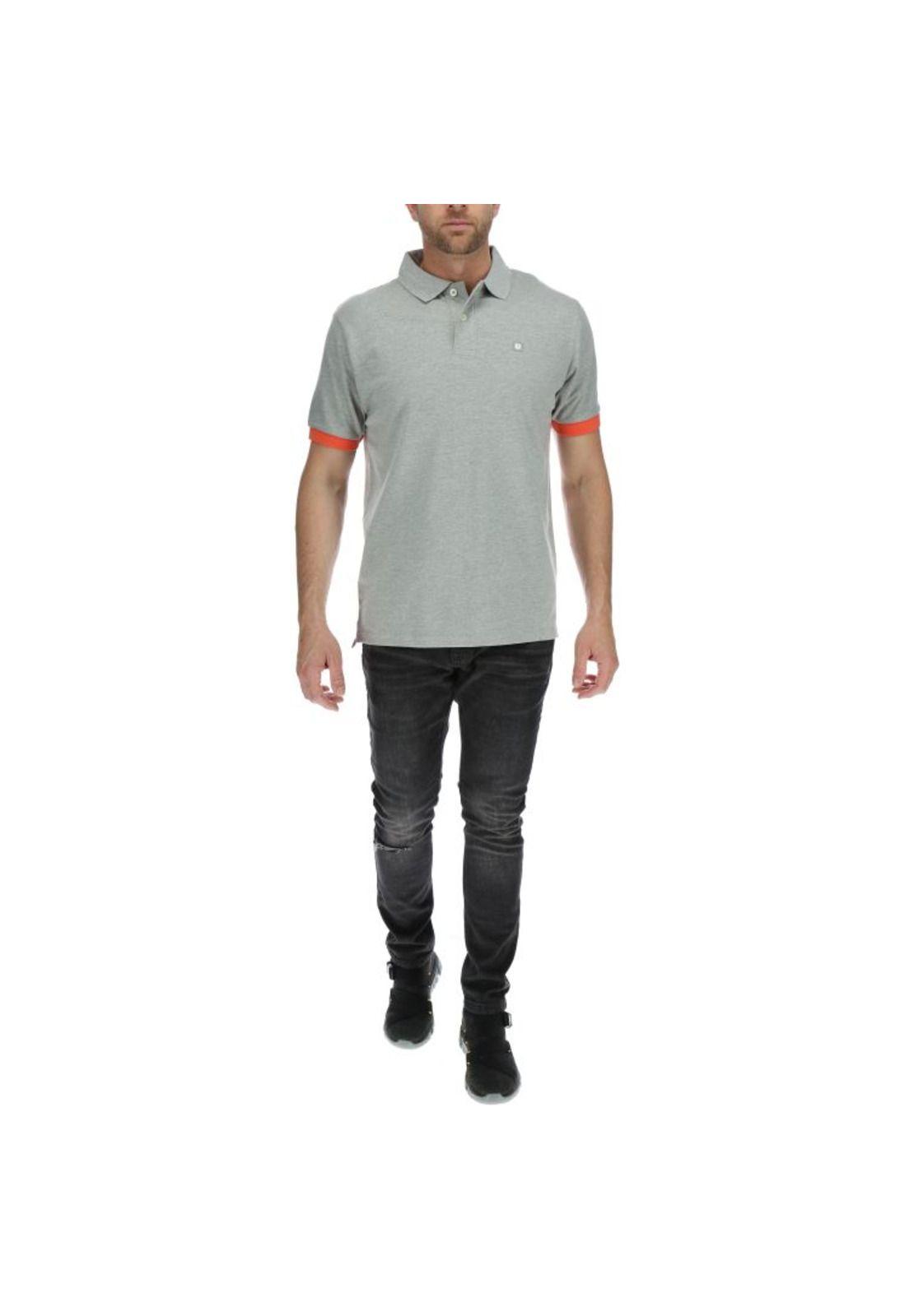 Polera Polo Hombre Code Polo Gris-4