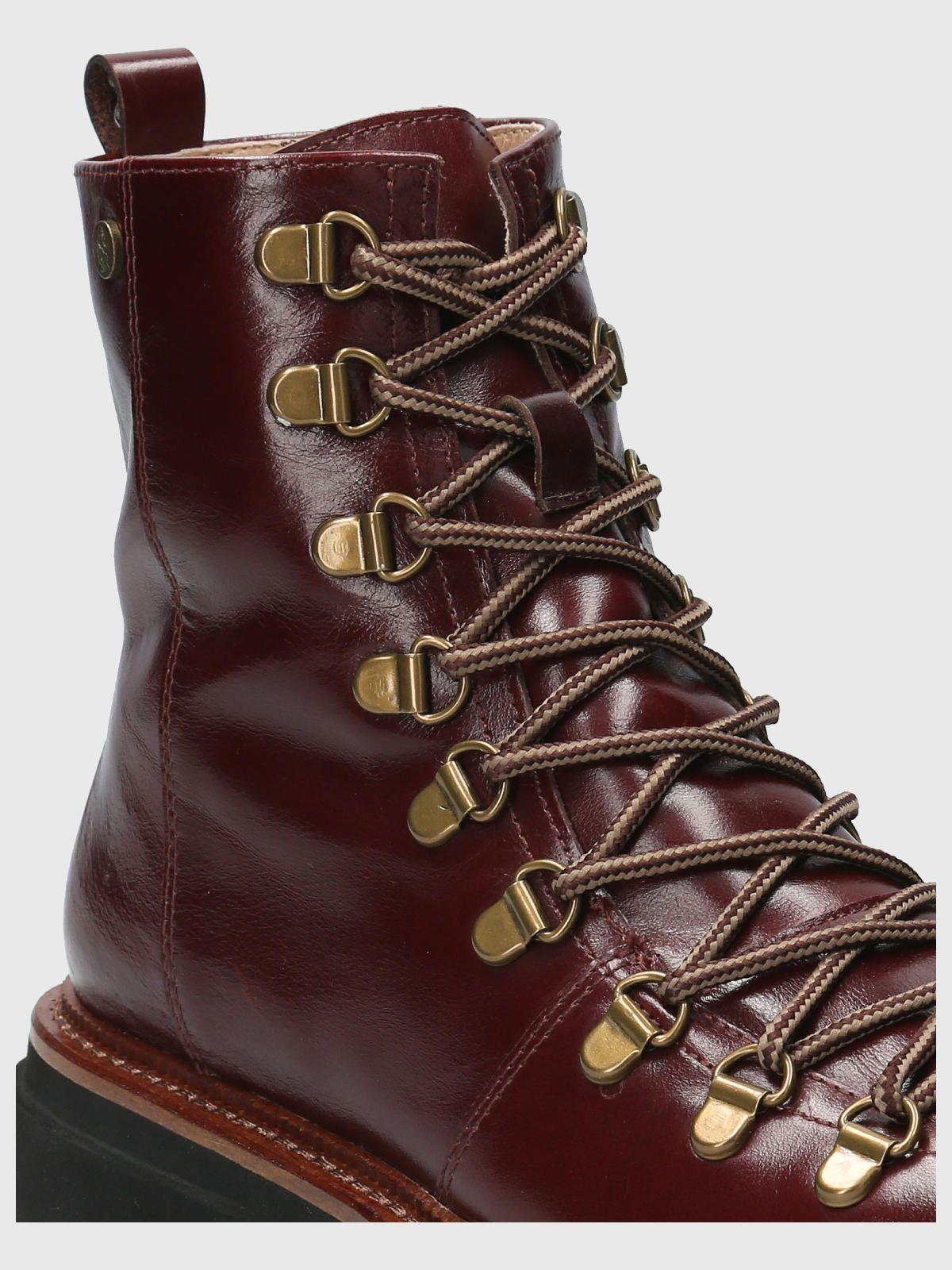 Botin Cuero Mujer Pardoner Rojo-7