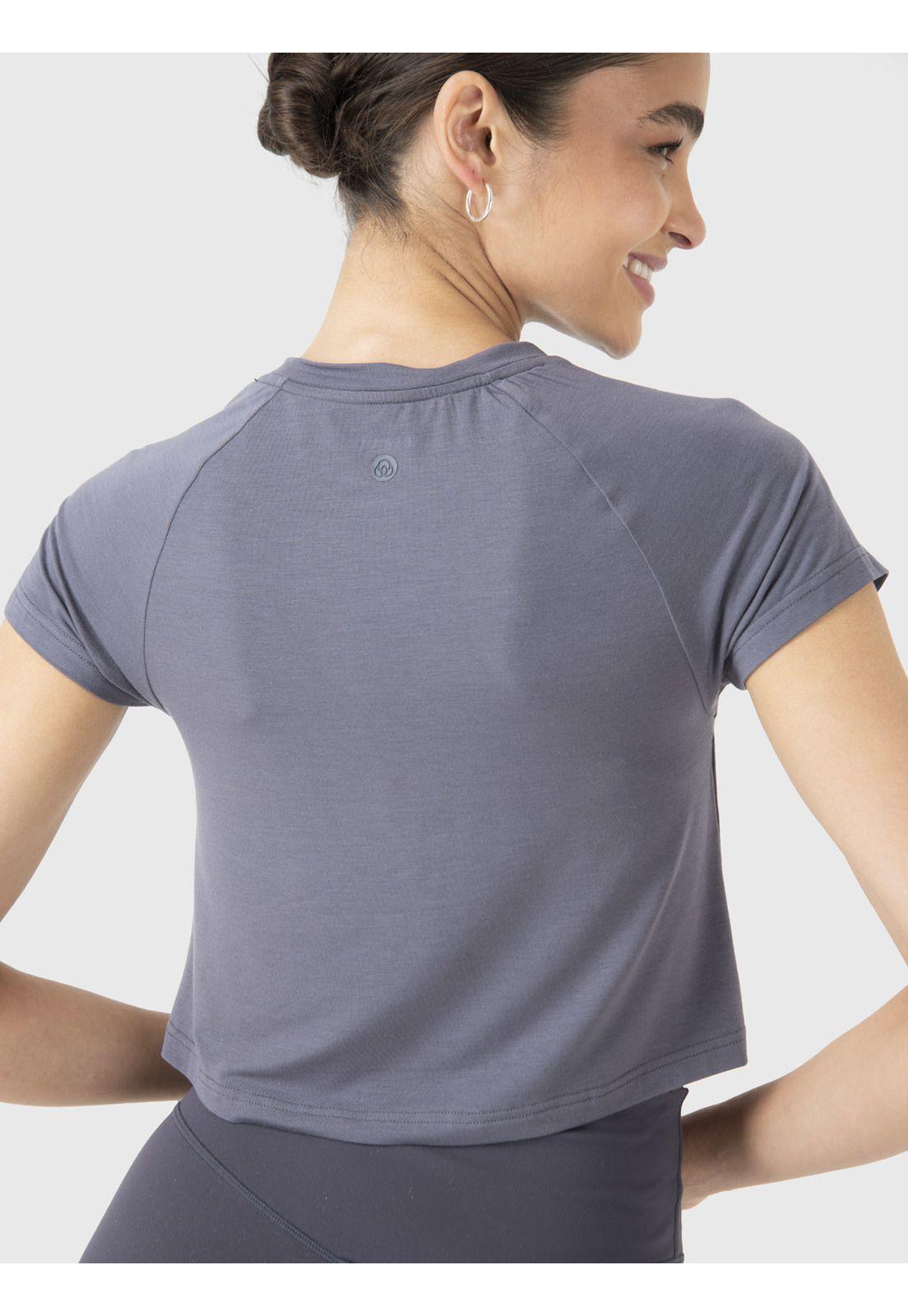 Polera Manga Corta Mujer Soft T-Shirt Gris Oscuro-3