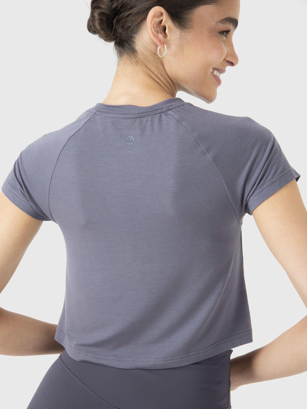 Polera Manga Corta Mujer Soft T-Shirt Gris Oscuro-3