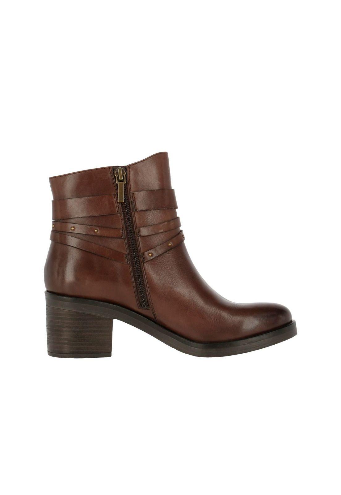 Botin Cuero Mujer Veme Café-3