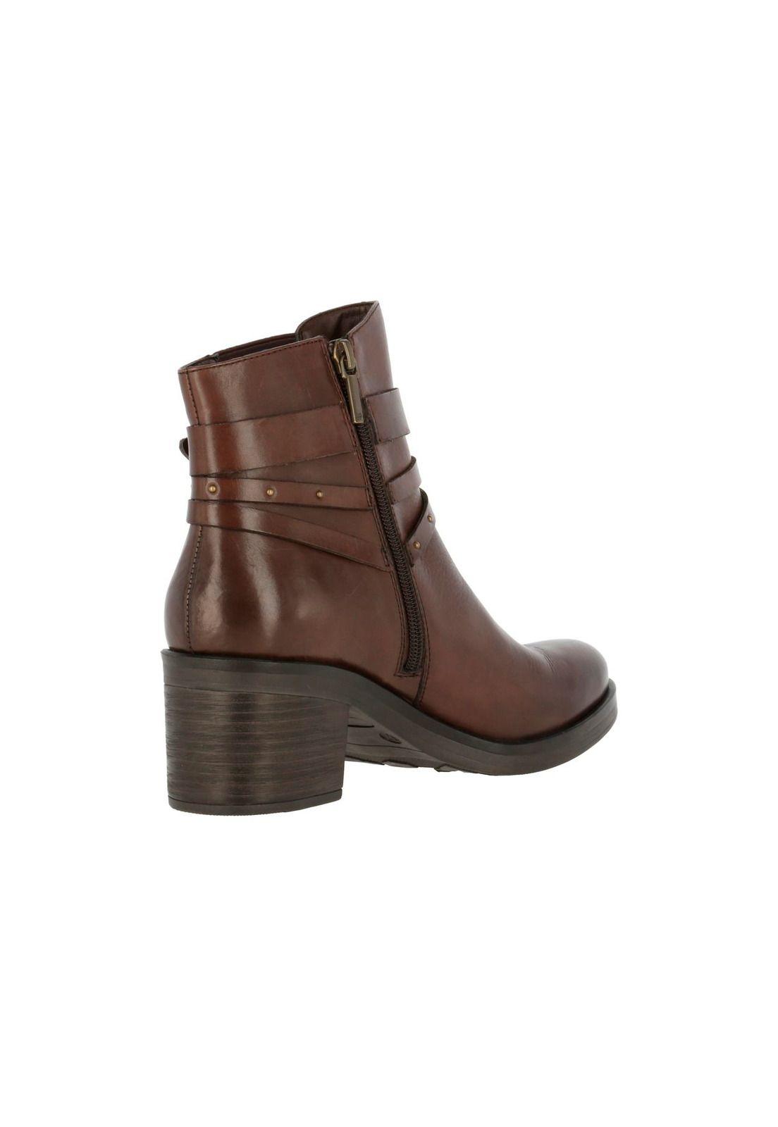 Botin Cuero Mujer Veme Café-4