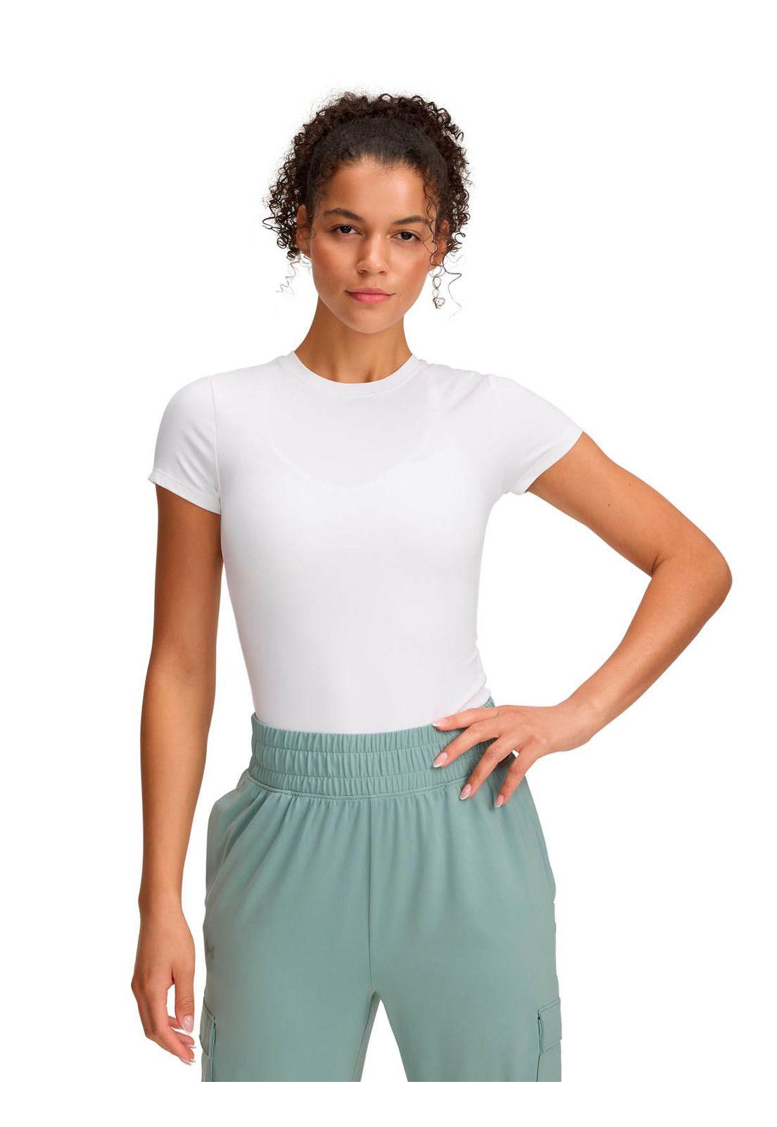 Polera Manga Corta de Training  Mujer Meridian Core Blanco -0