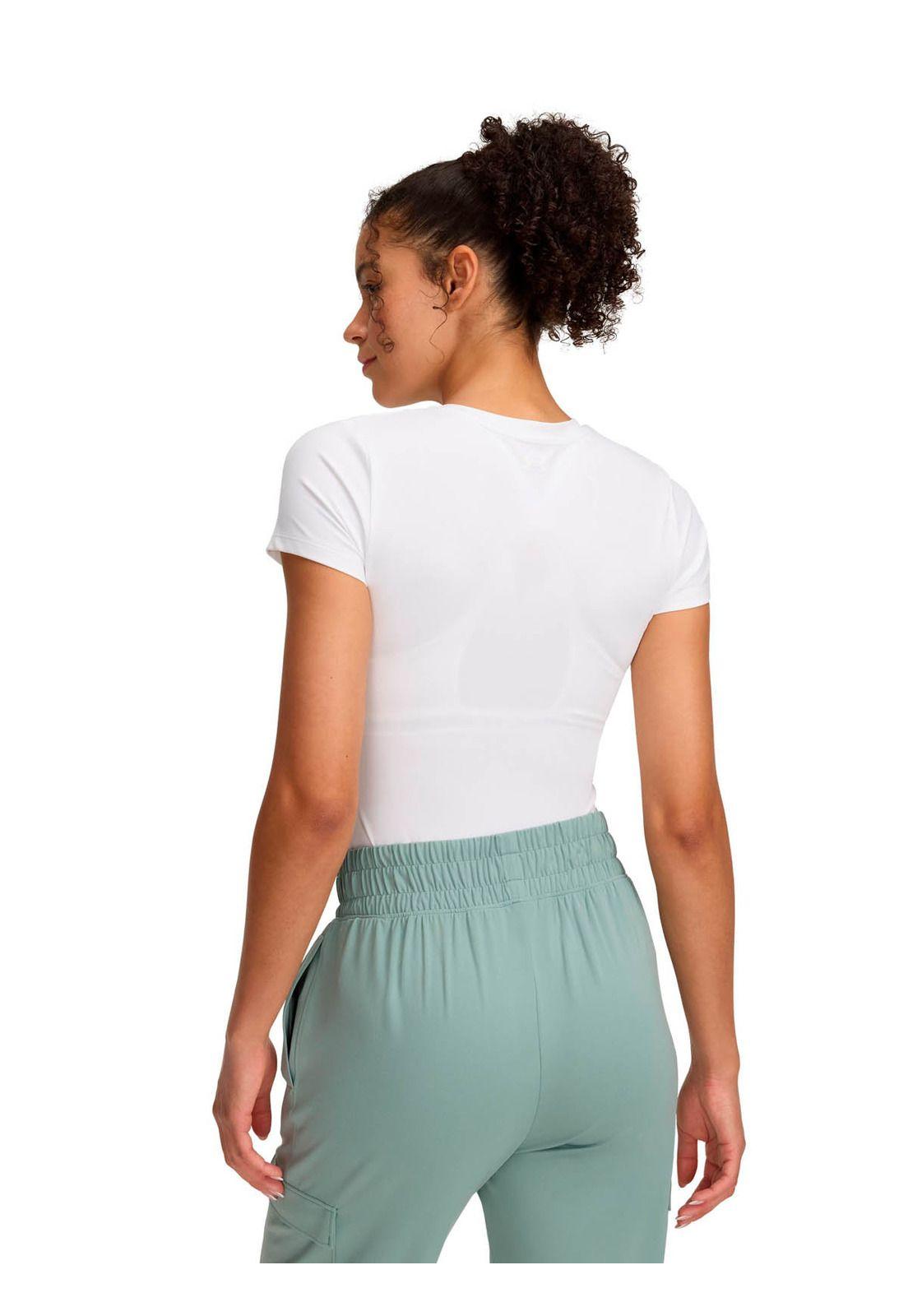 Polera Manga Corta de Training  Mujer Meridian Core Blanco -1