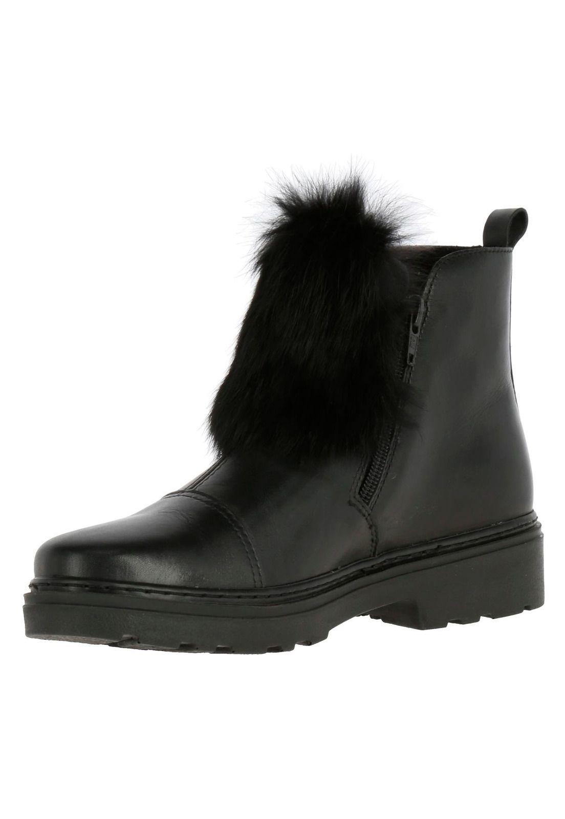 Botin Cuero Mujer Dox Negro-1