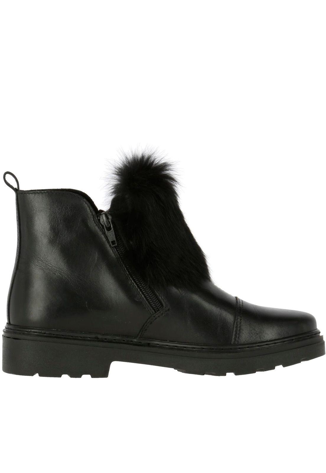 Botin Cuero Mujer Dox Negro-3