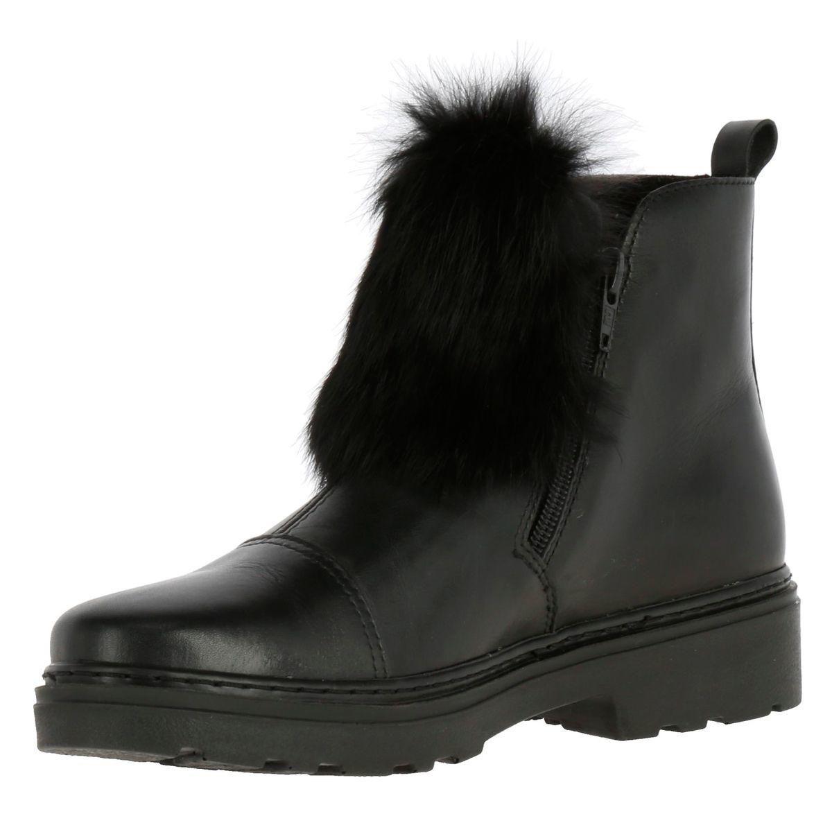Botin Cuero Mujer Dox Negro-1