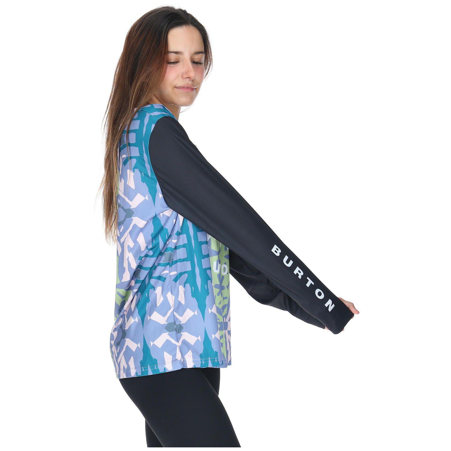 Polera Manga Larga Mtb Half Printd Celeste Mujer-4