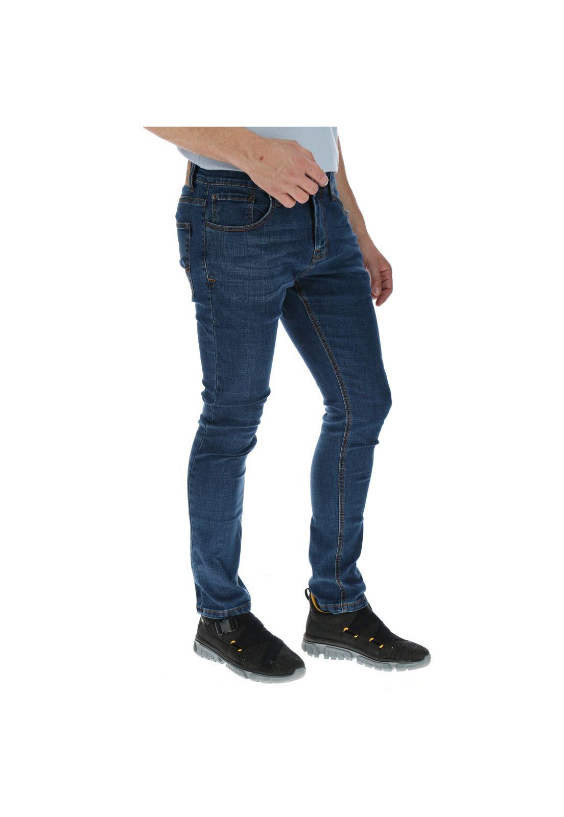 Jeans Hombre Coolmax Skinny Azul Marino-3