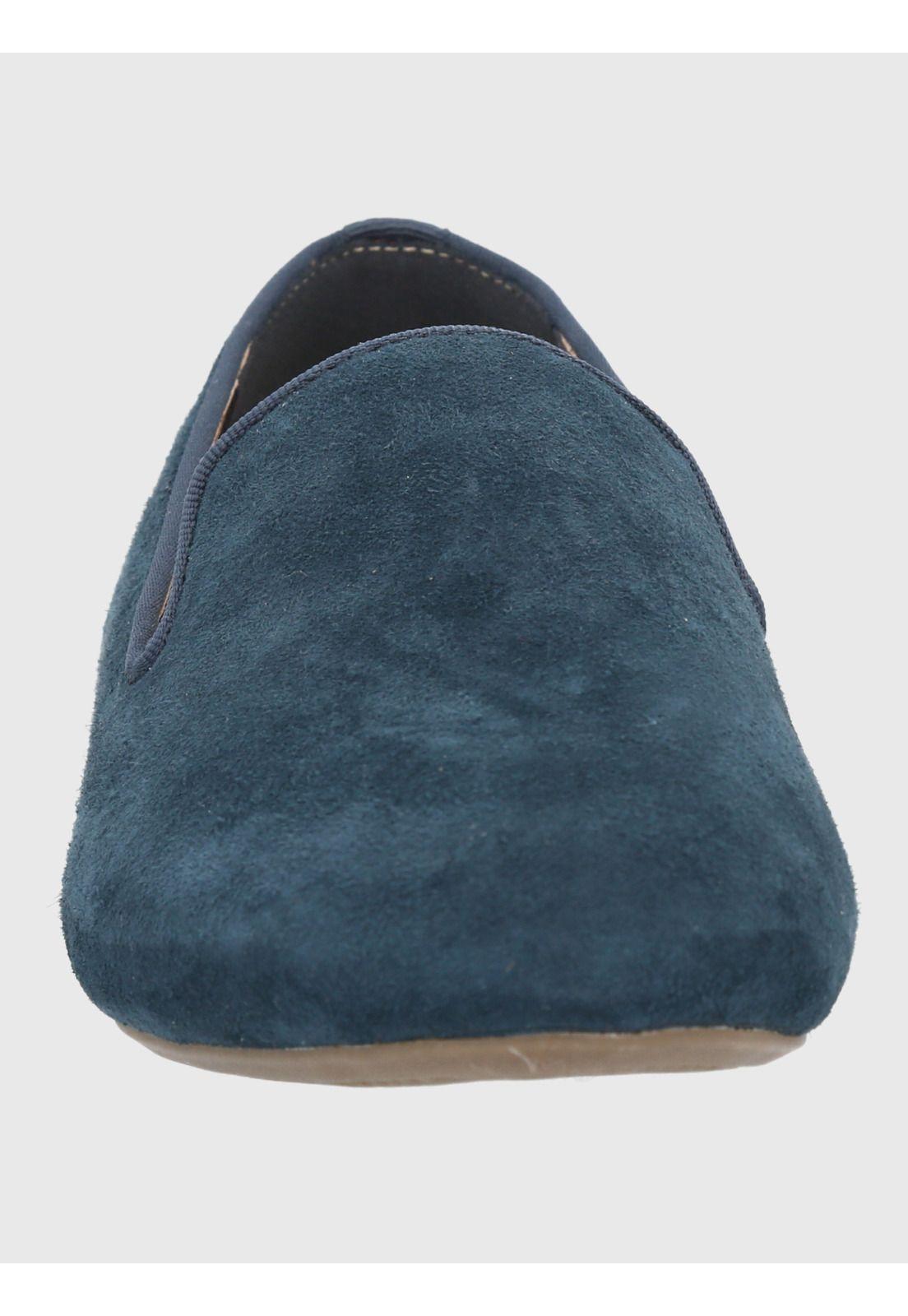 Mocasin Cuero Mujer Oda Azul-3