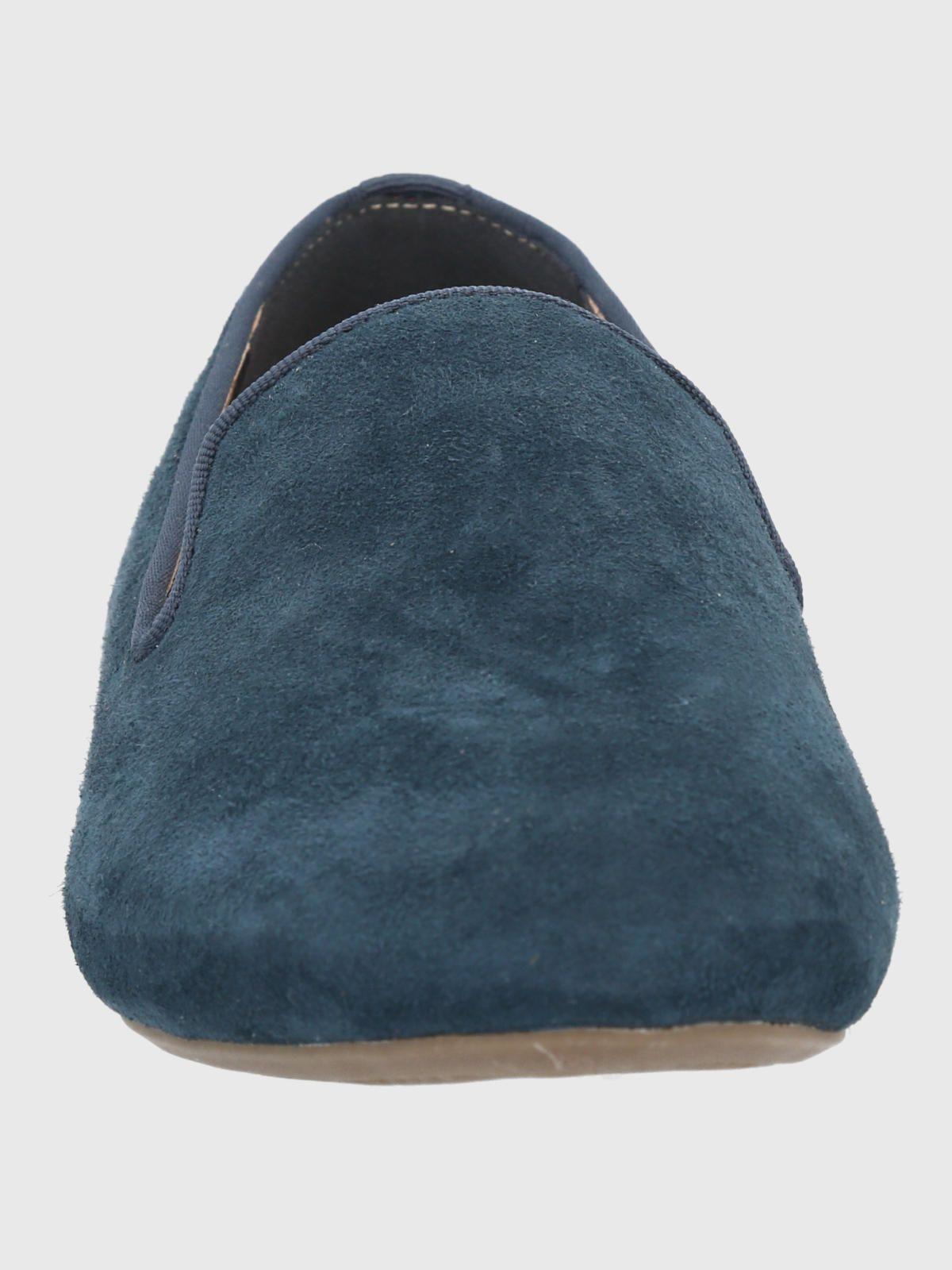 Mocasin Cuero Mujer Oda Azul-3