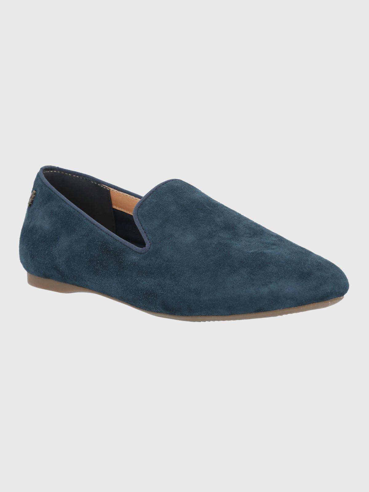 Mocasin Cuero Mujer Oda Azul-0