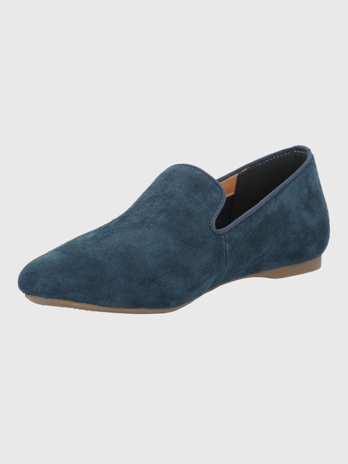 Mocasin Cuero Mujer Oda Azul-4
