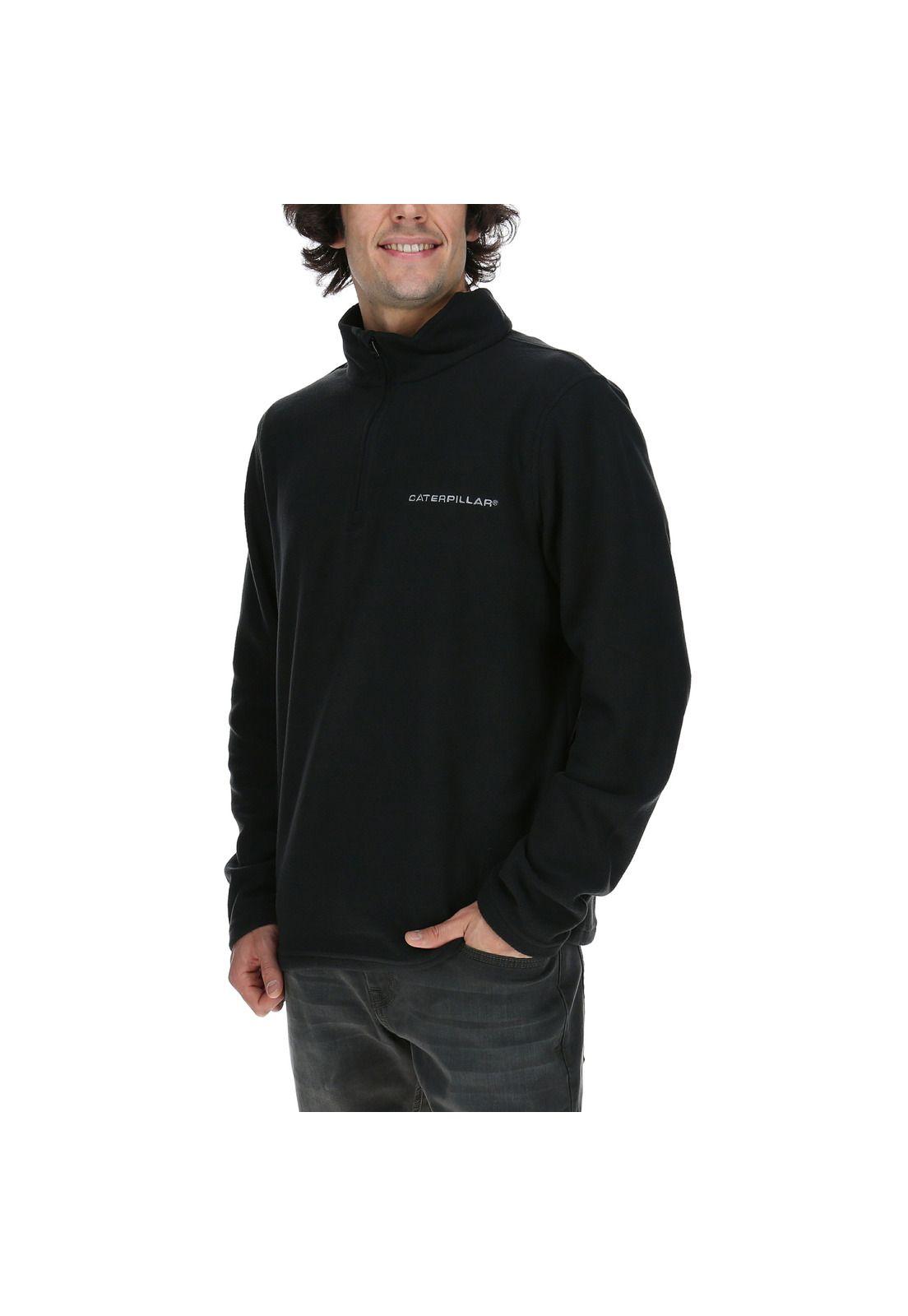 Polar Hombre Microfleece Qtr Zip Negro-1