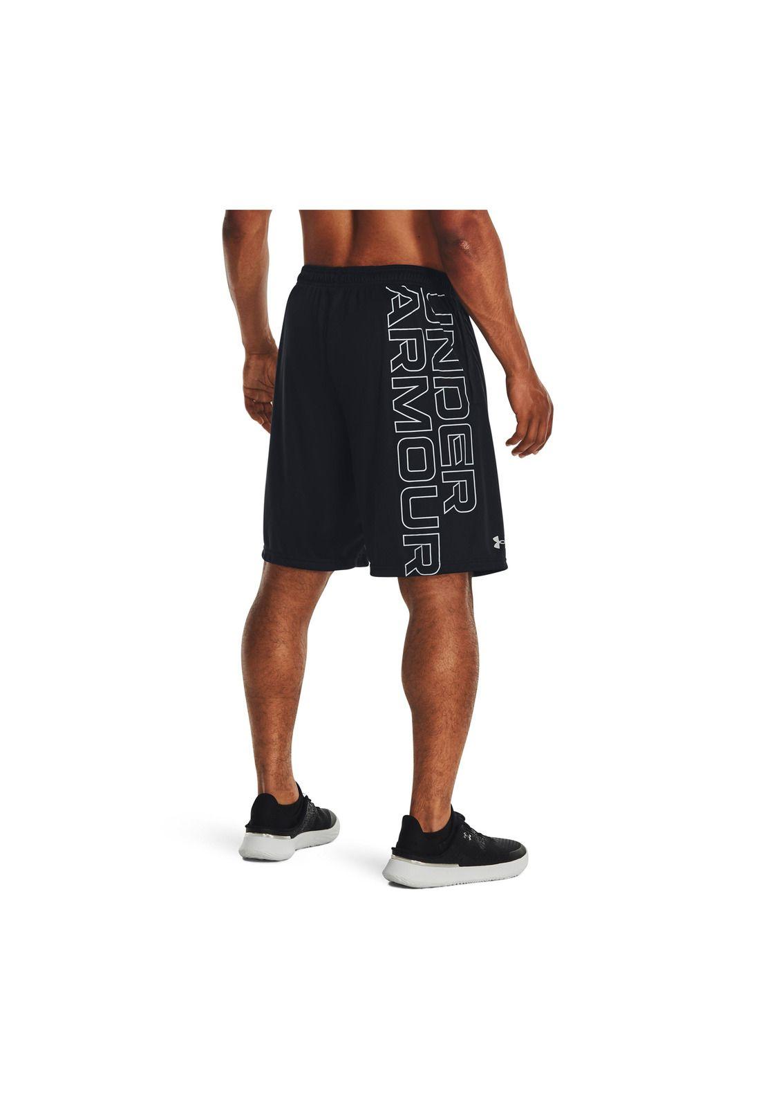 Shorts UA Tech Wordmark Negro para hombre-3