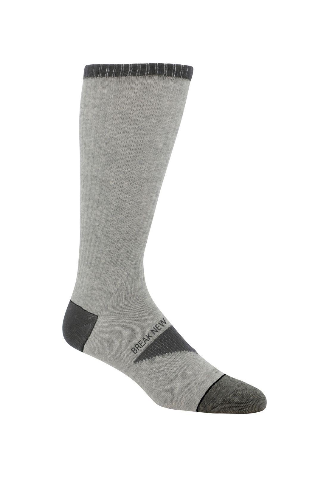 Calcetin Hombre Foundation Coolmax Crew Gris-0