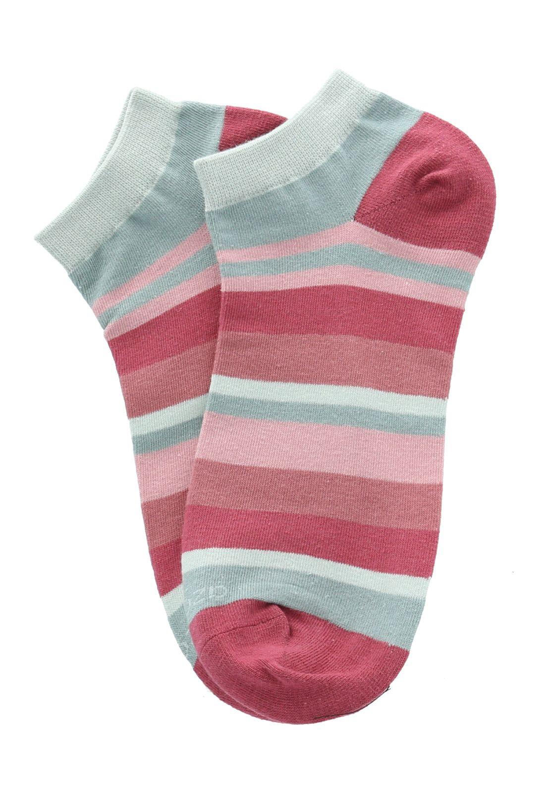 Calcetines  Ped St Stripe Mujer Rosado-2