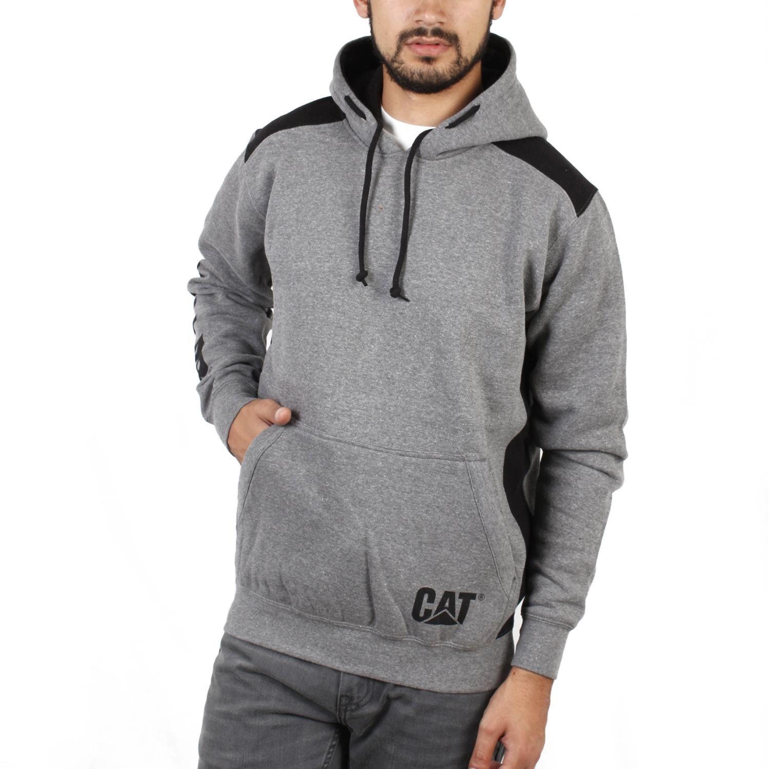 Polerón Hombre Logo Panel Hooded Sw Gris Oscuro-0