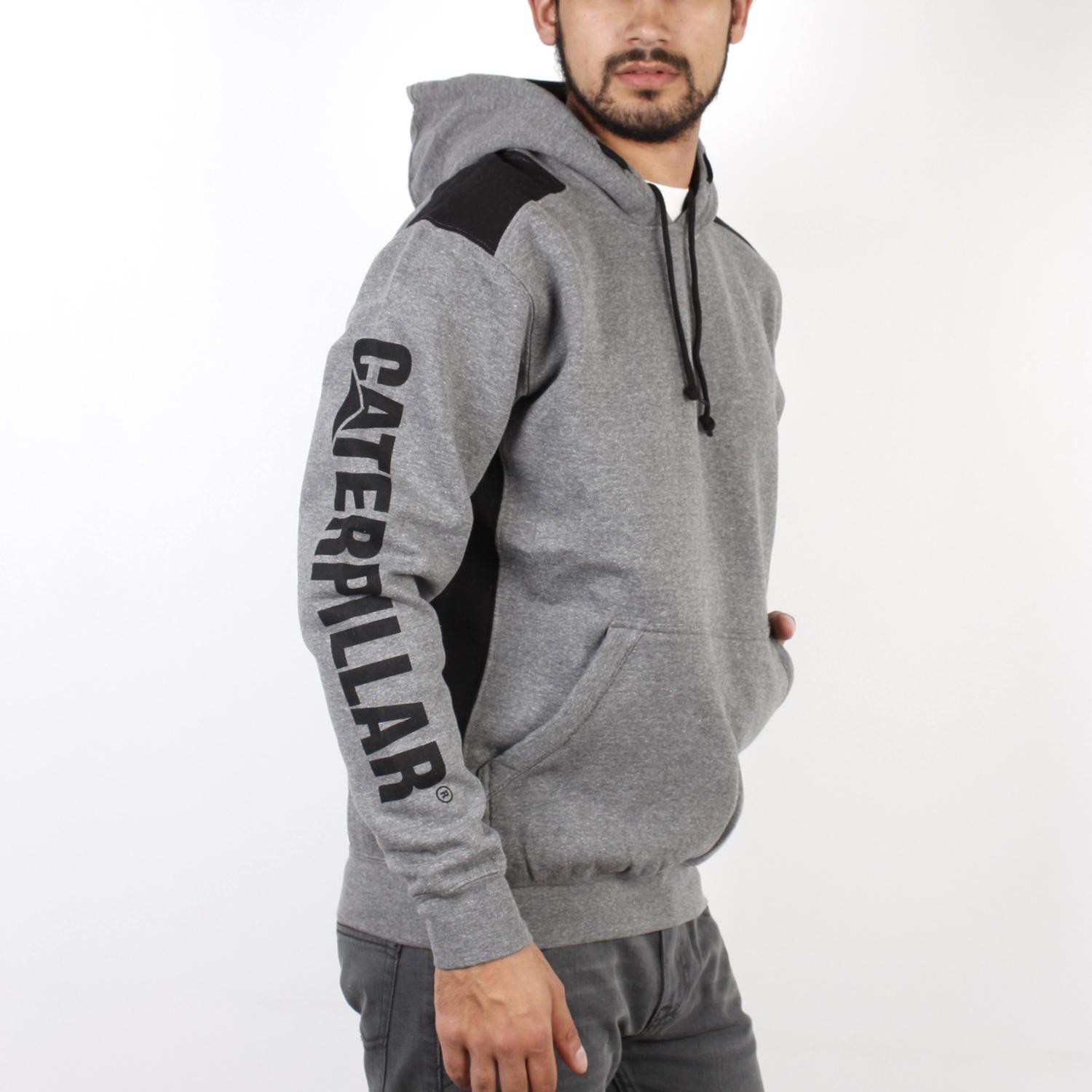Polerón Hombre Logo Panel Hooded Sw Gris Oscuro-1