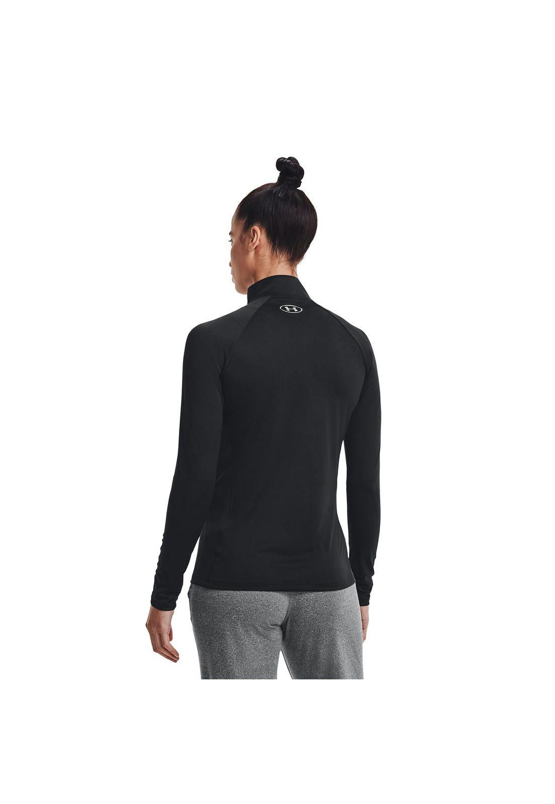 Polerón UA Tech ½ zip para mujer Negro-4