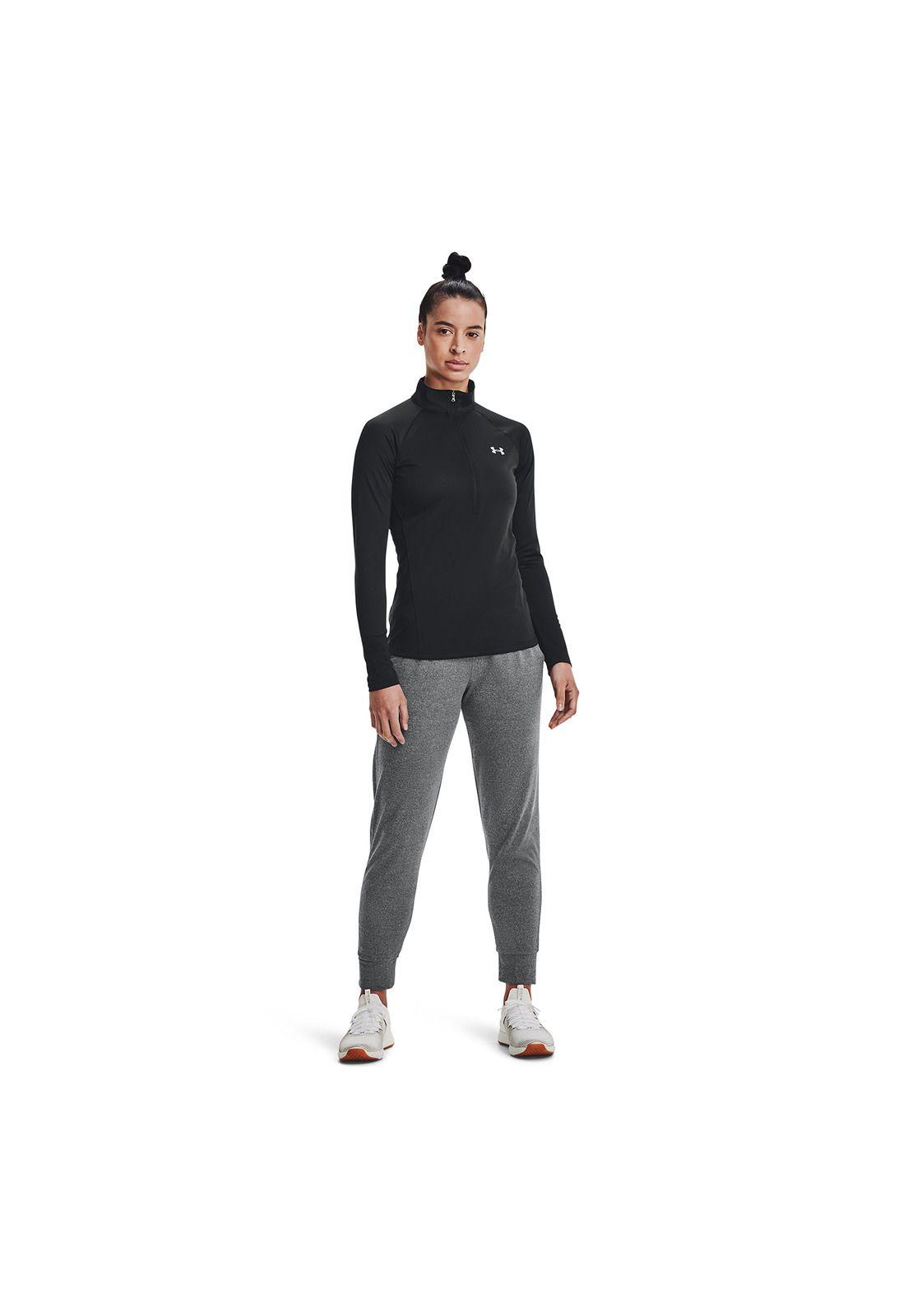 Polerón UA Tech ½ zip para mujer Negro-5