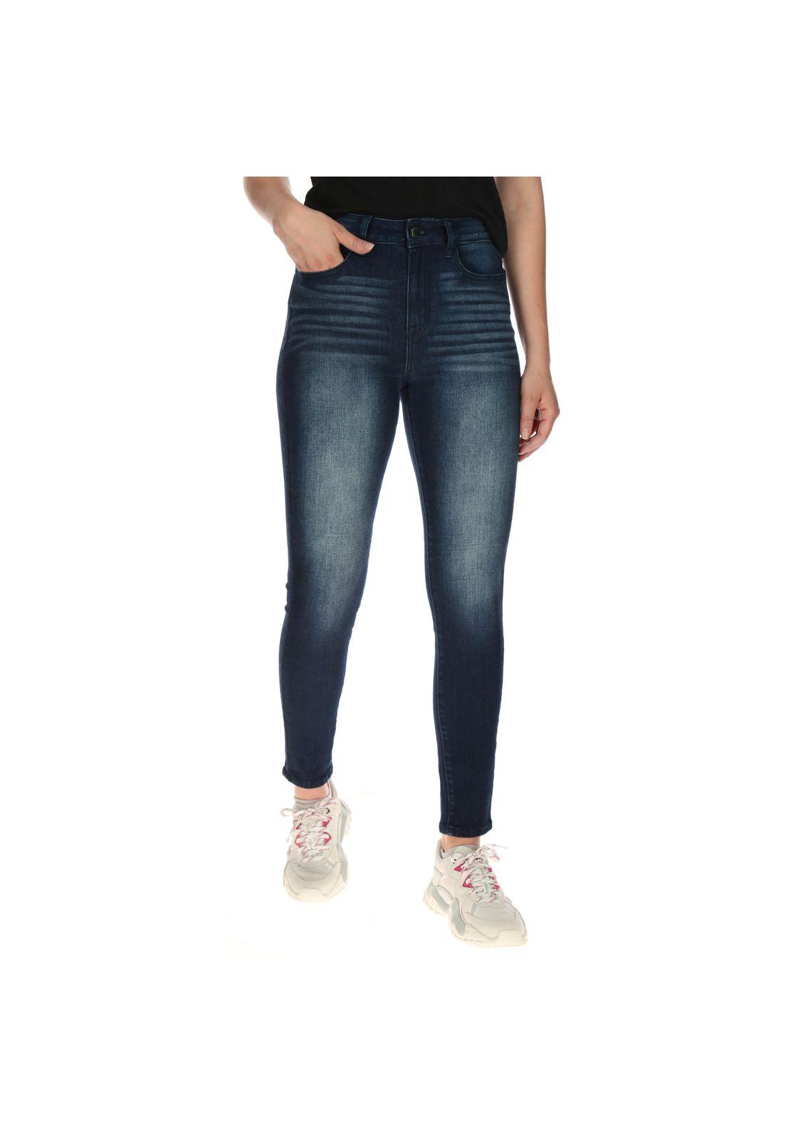Jeans Mujer Kathryn Skinny Algodón Azul-0