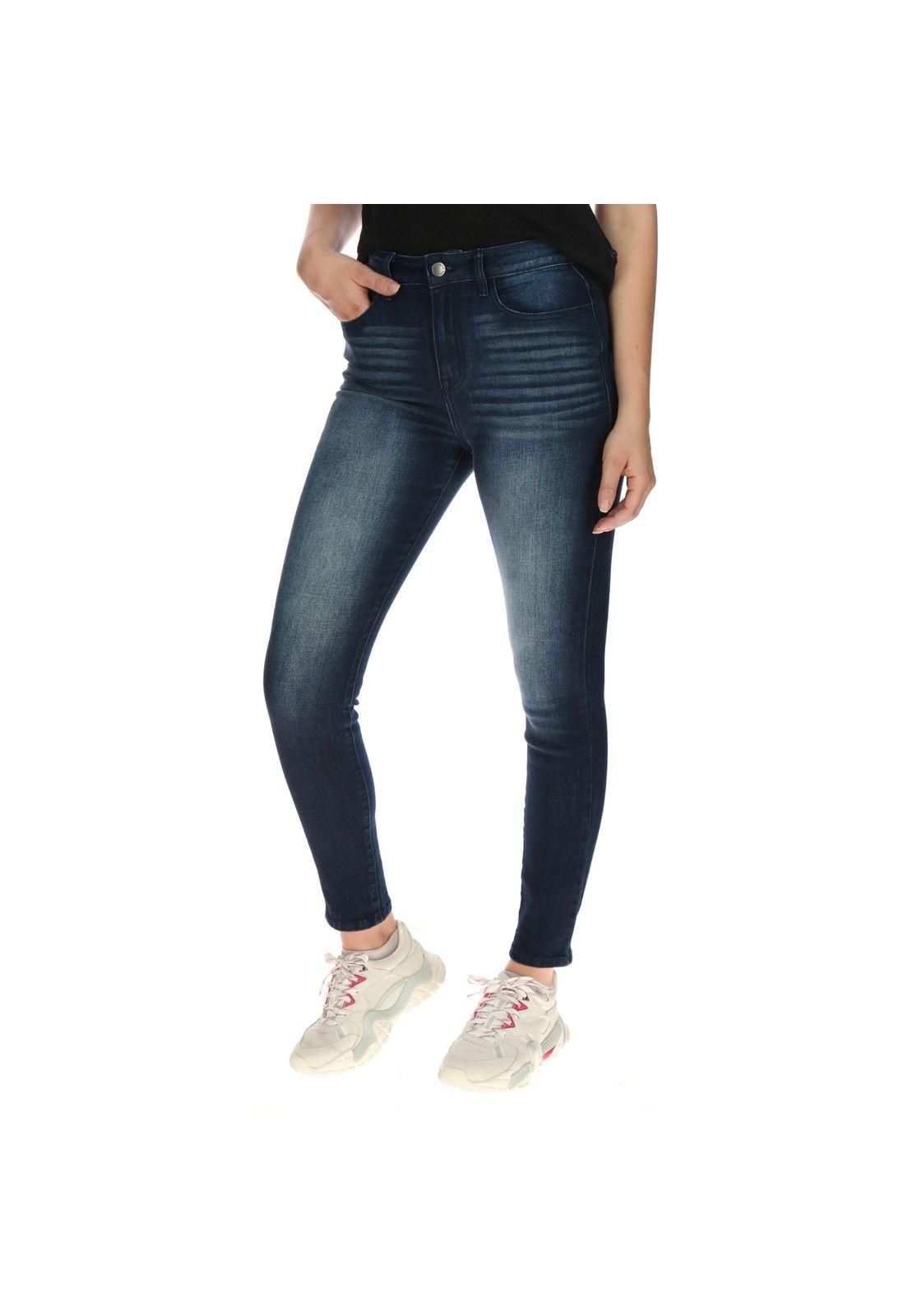 Jeans Mujer Kathryn Skinny Algodón Azul-1
