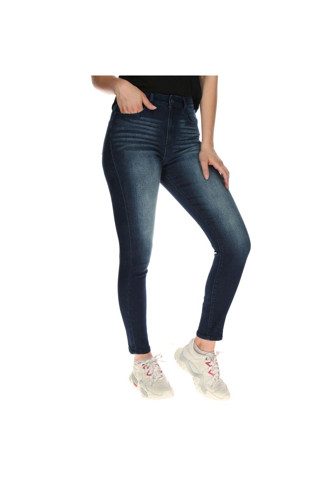 Jeans Mujer Kathryn Skinny Algodón Azul-3