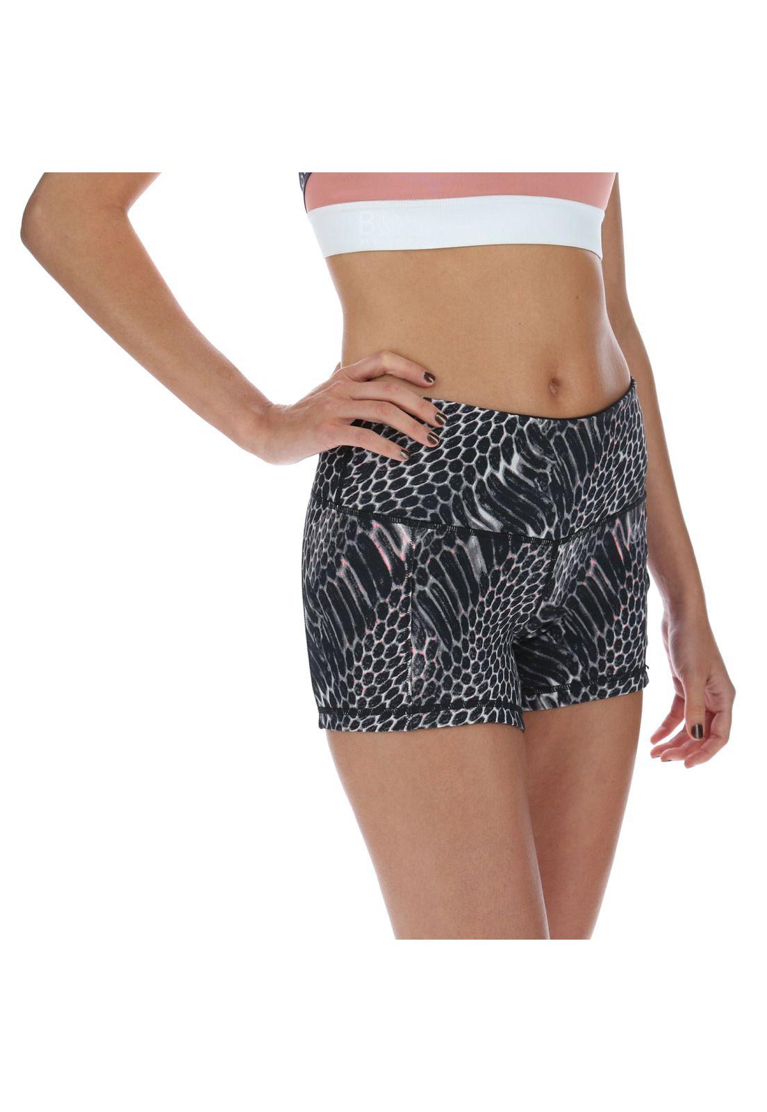 Short Short Legg Print Negro-3