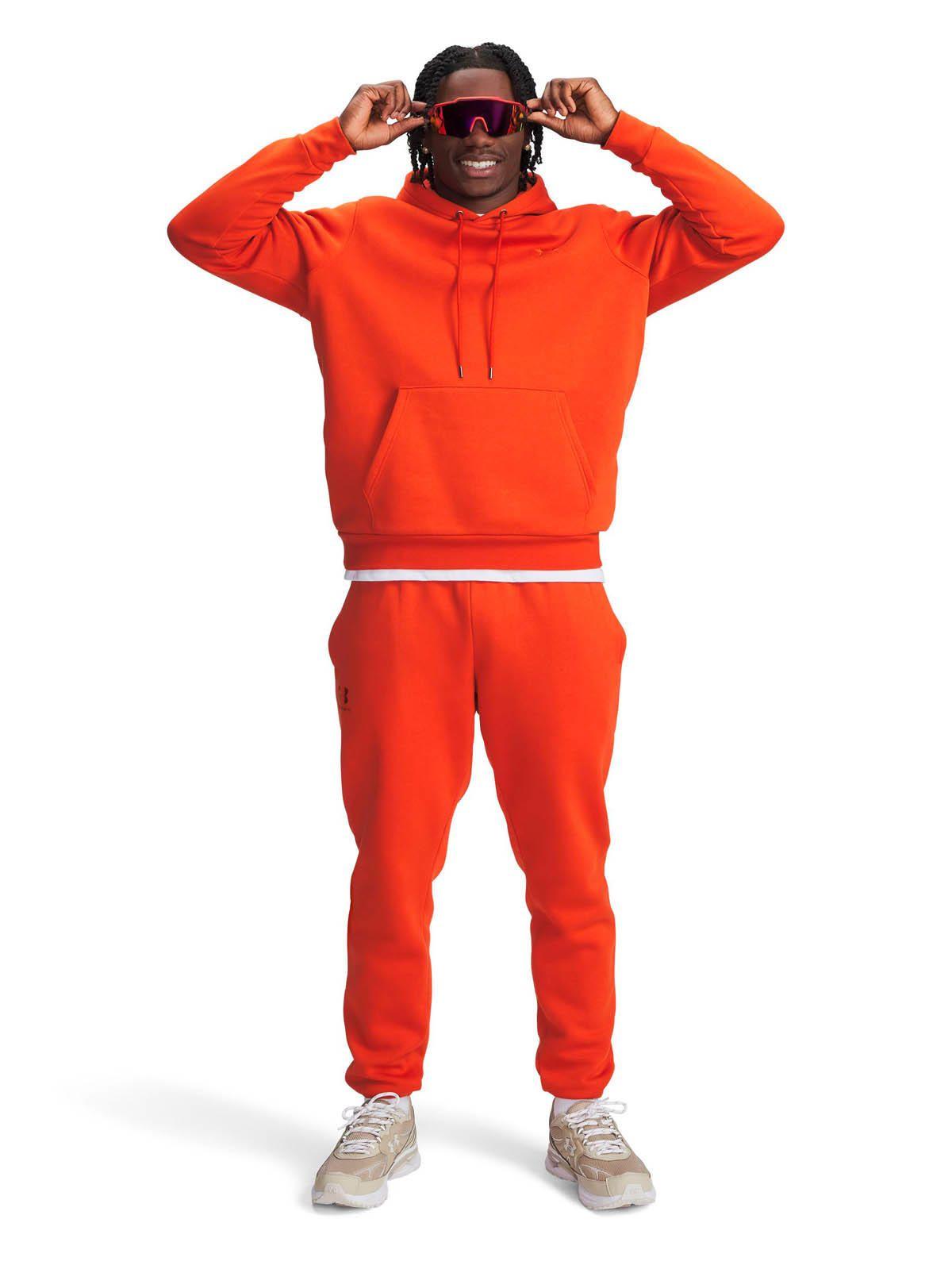 Poleron Lifestyle Hombre Icon Fleece Naranjo -3