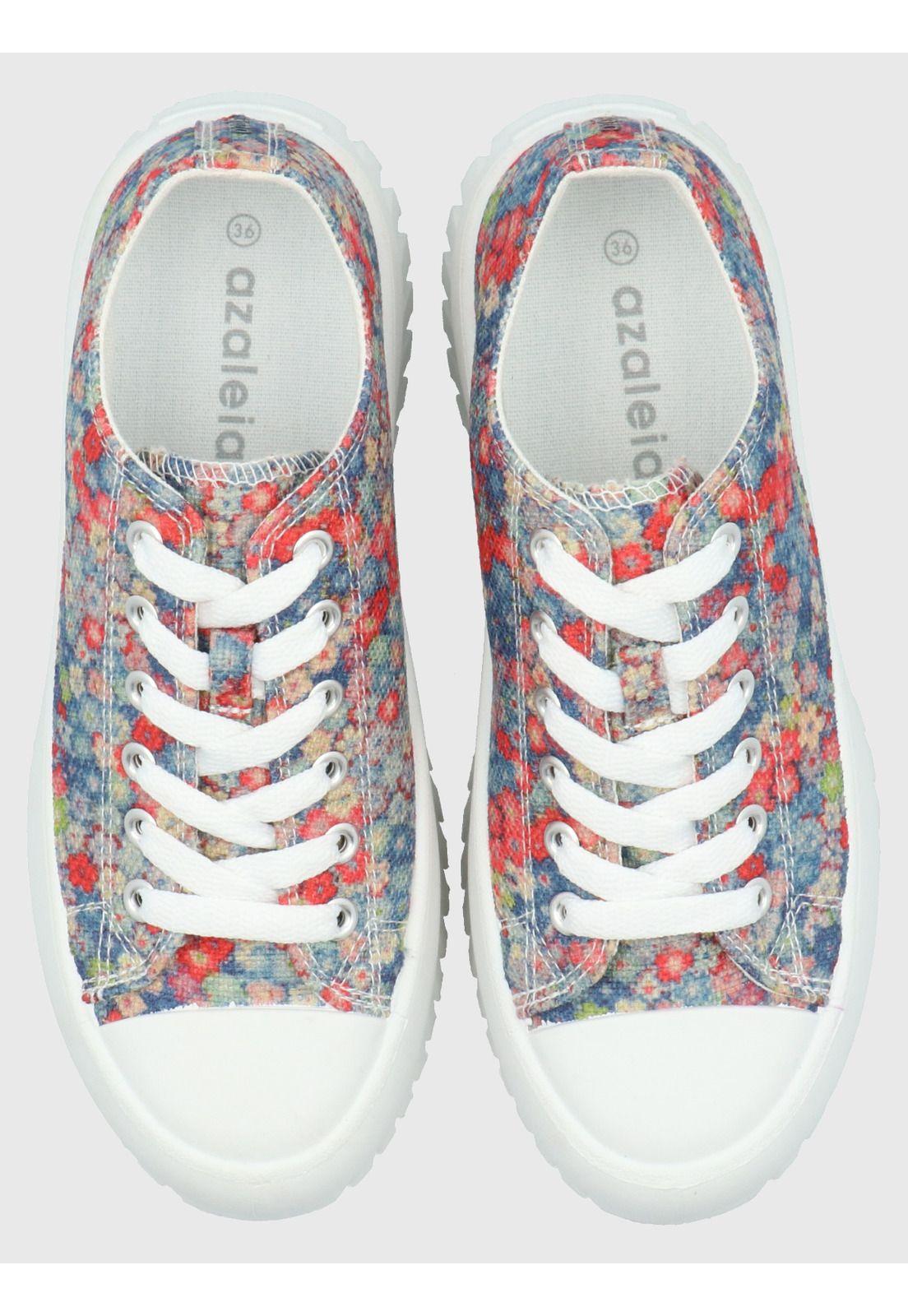 Zapatilla Mujer Bento Denim Floral -6