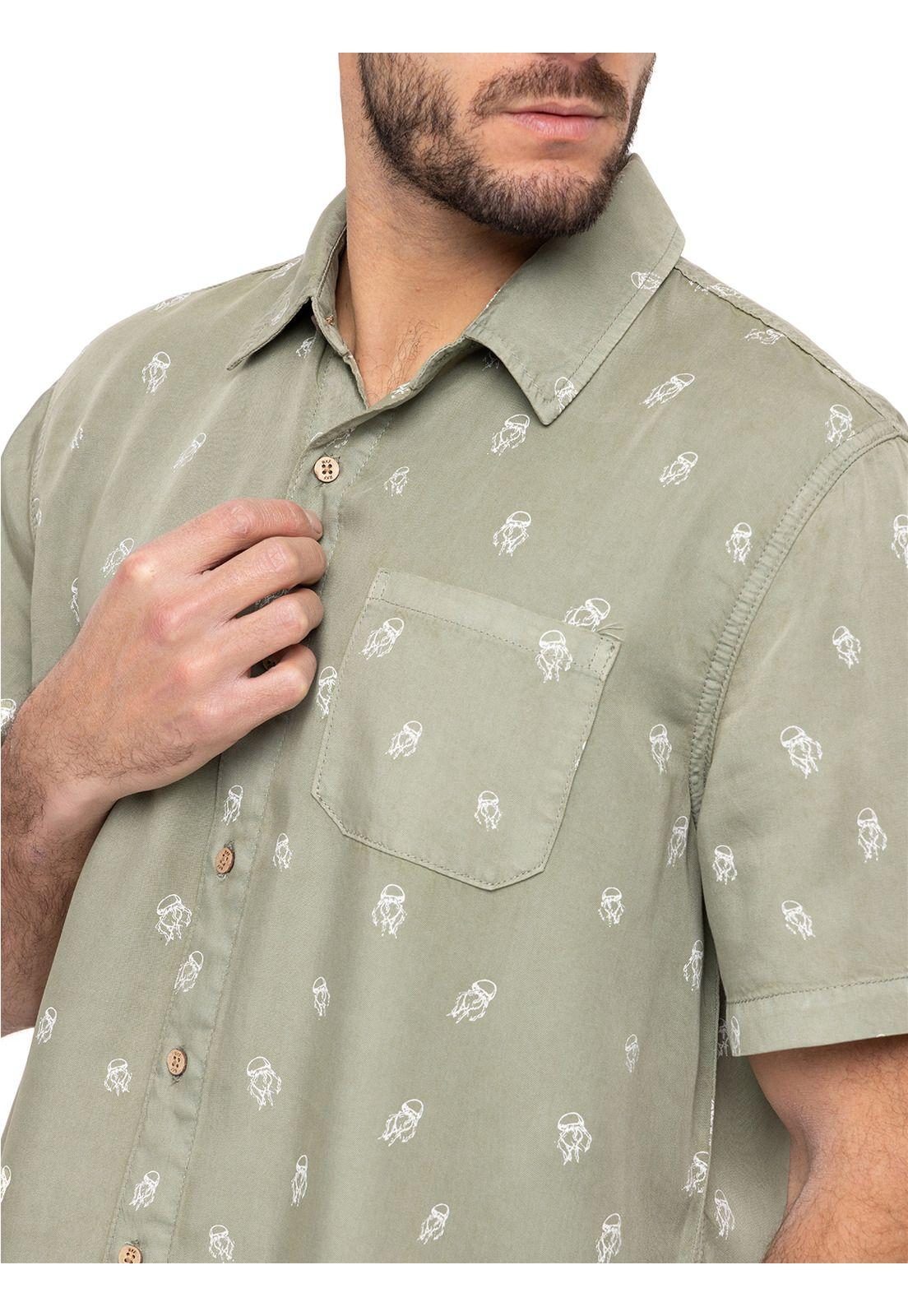 Camisa Tencel Denimprint Verde Claro Hombre-4