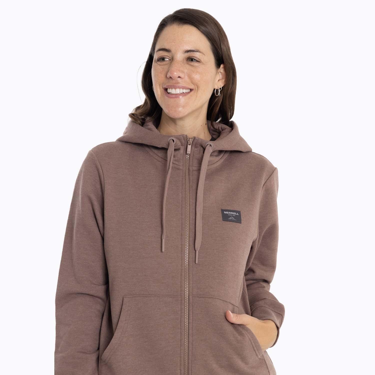 Poleron Mujer Alsek Sweatshirt Café claro Merrell-6