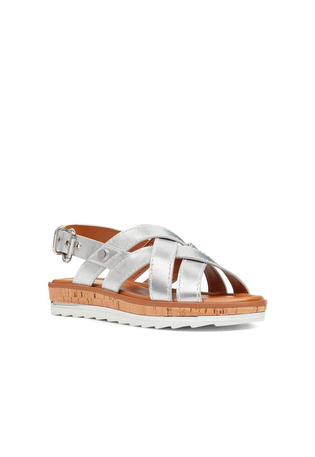 Sandalia Aliyah Plateado Casual-0