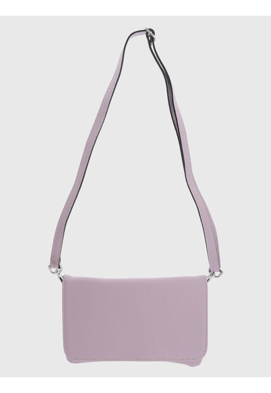 Cartera Italiana Cuero Bianca Cross Morado-3