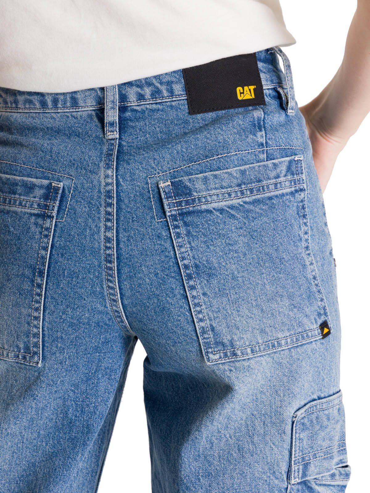 Jeans Cargo Mujer Relaxed Azul-5