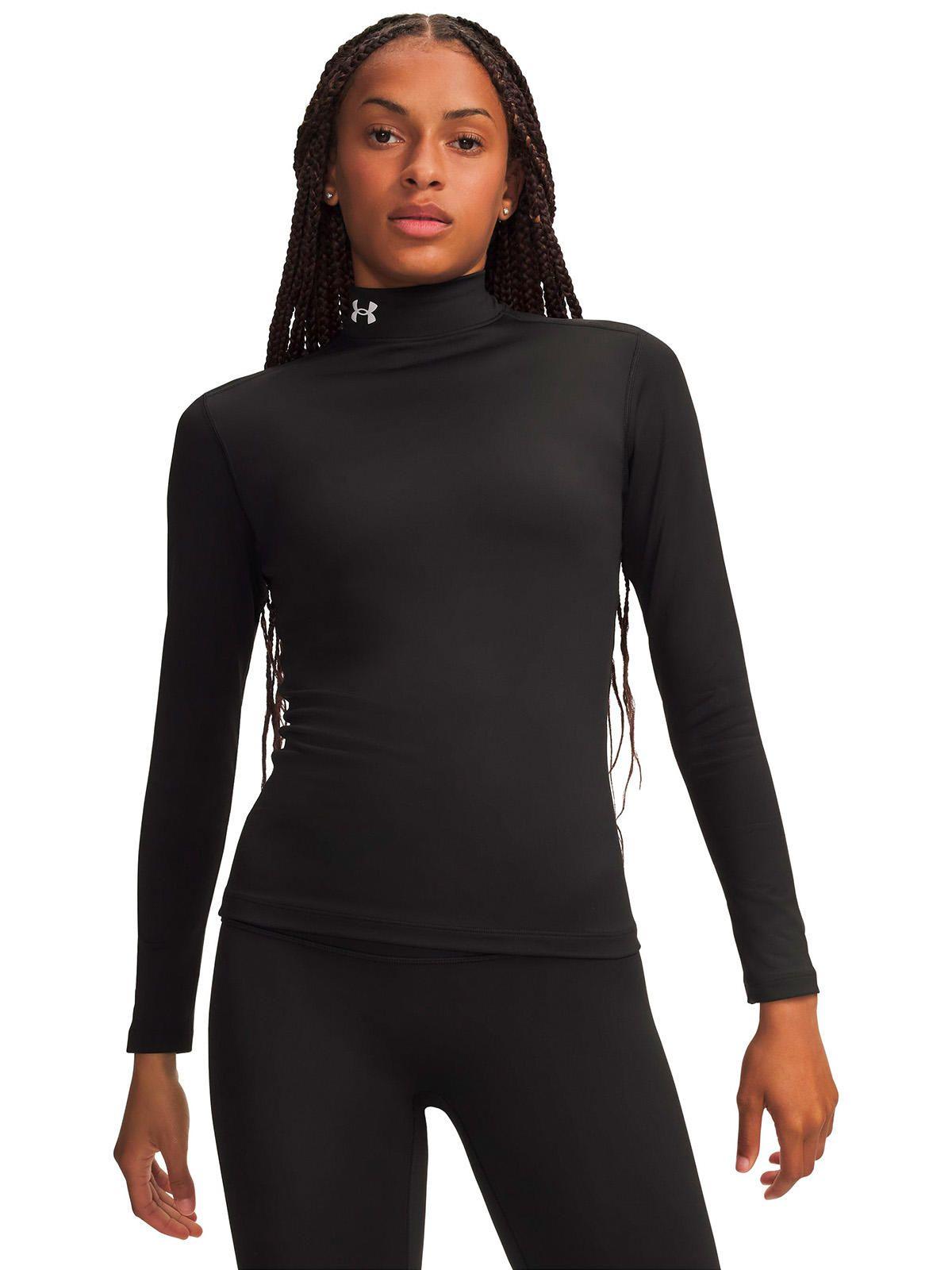 Primera capa superior ColdGear Mock negra Mujer-0