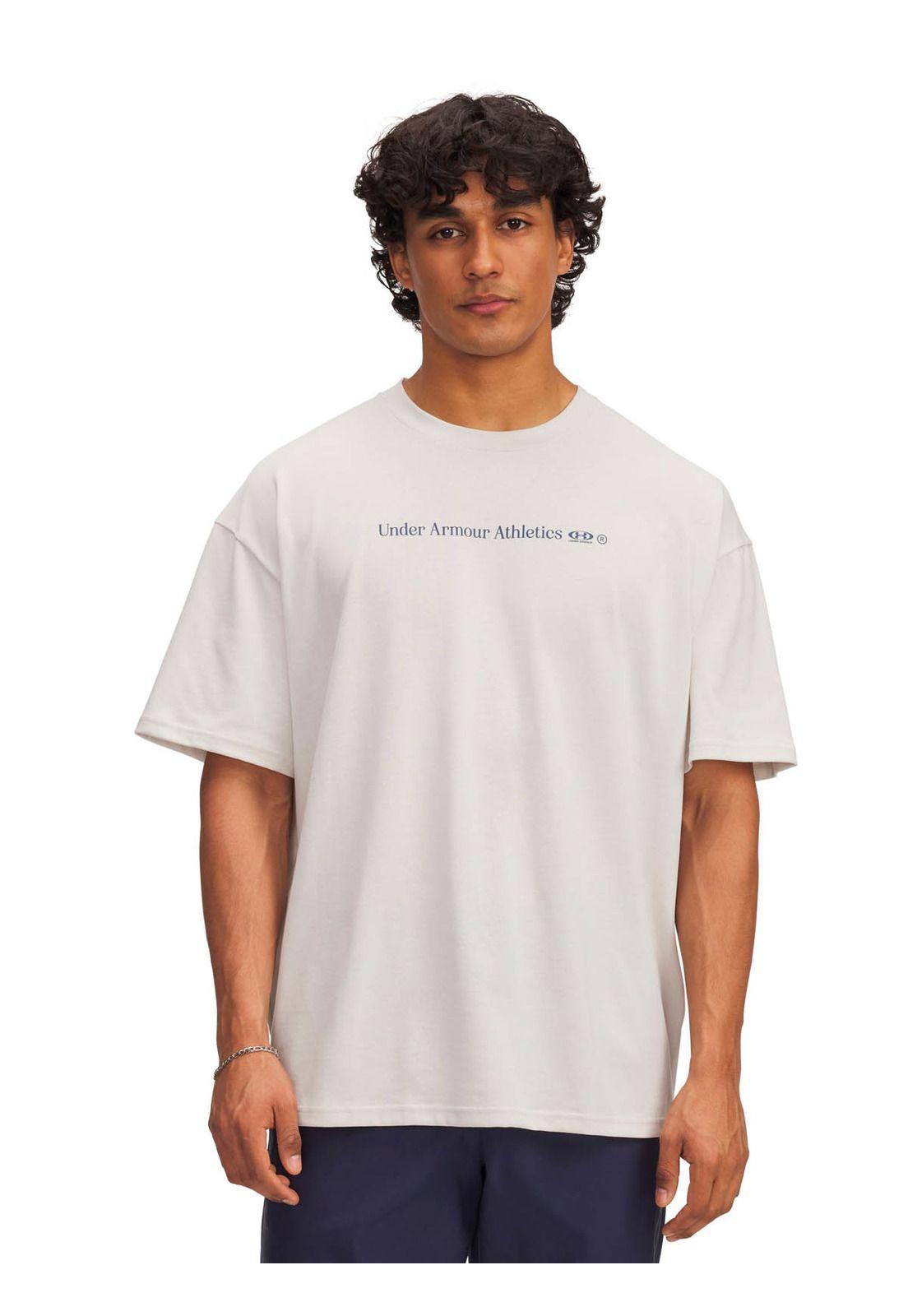 Polera Manga Corta de Lifestyle para Hombre Heavyweight Café -0