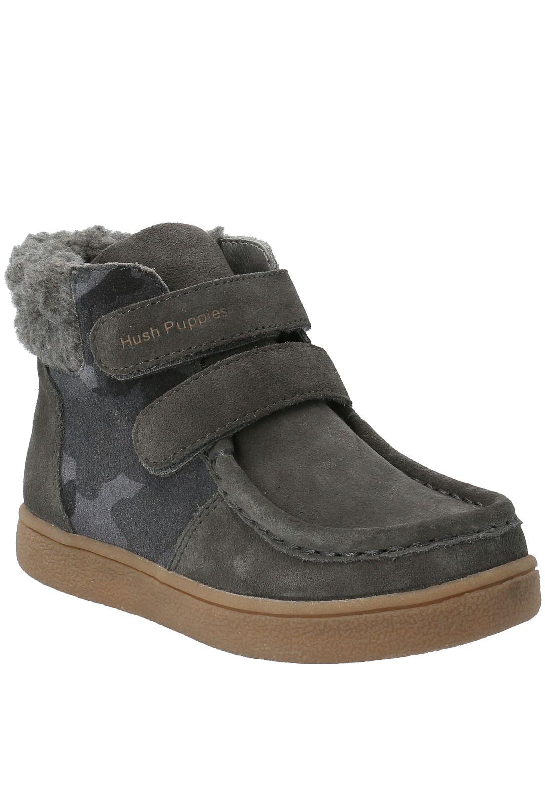 Botin Cuero Niño Koda Velcro Gris-0