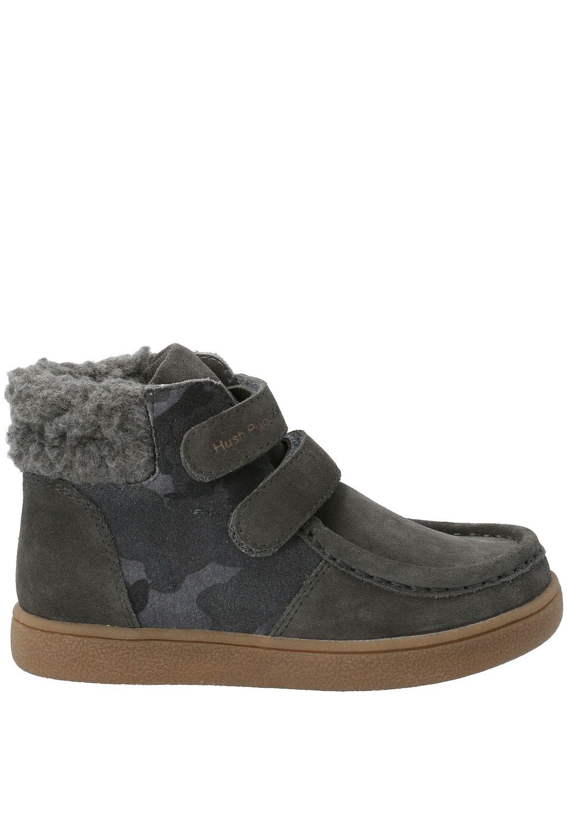 Botin Cuero Niño Koda Velcro Gris-1
