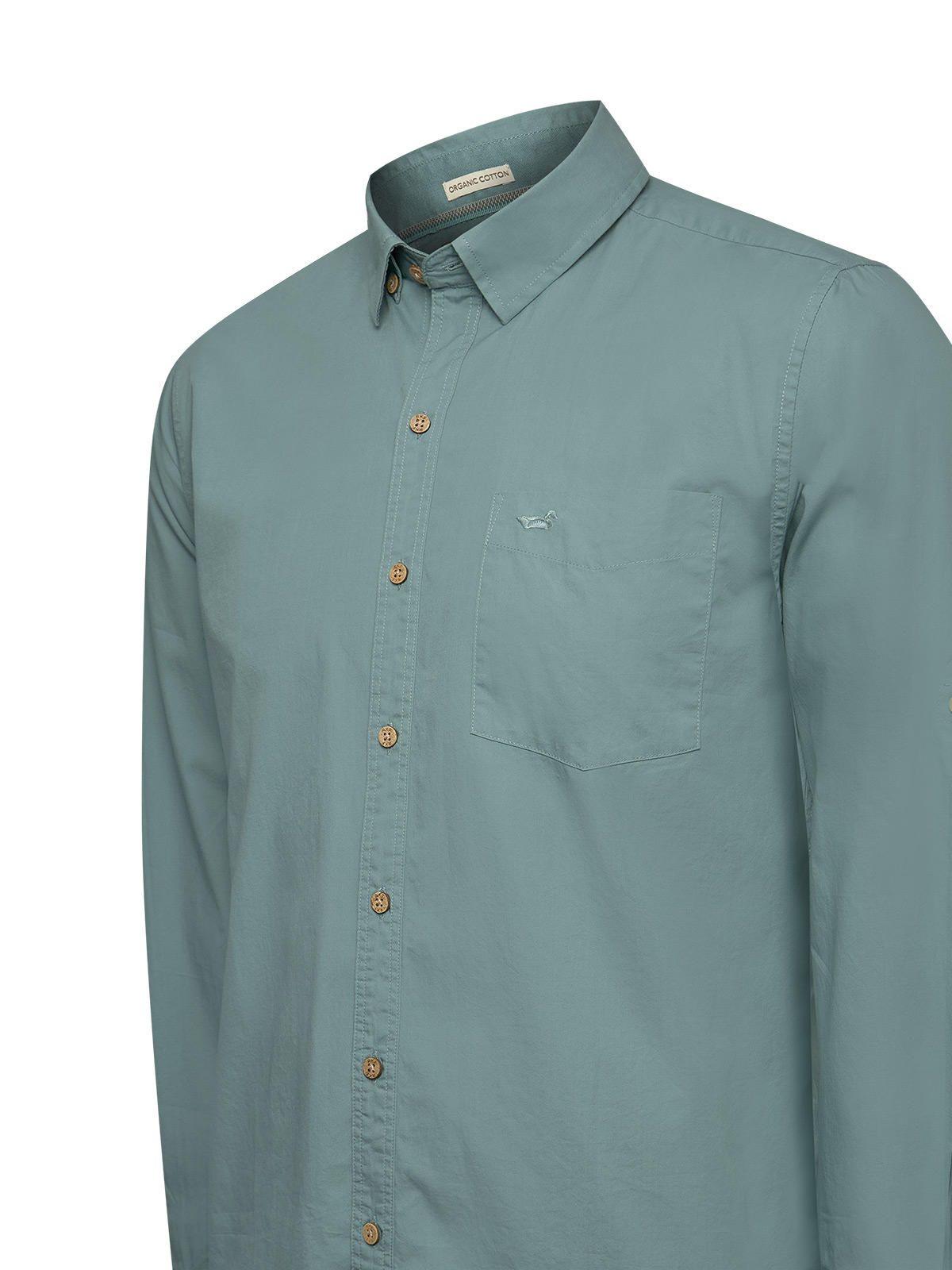 Camisa Algodón Orgánico Hombre Galiton Azul claro-3