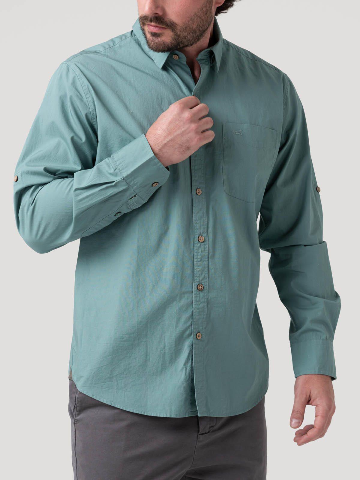 Camisa Algodón Orgánico Hombre Galiton Azul claro-4
