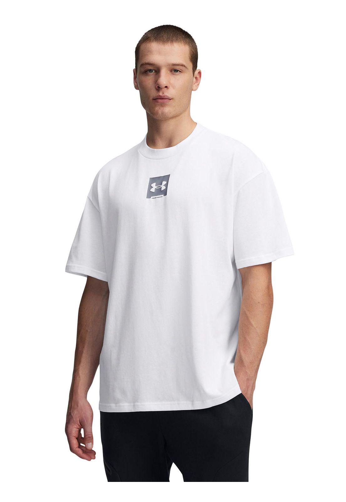 Polera Manga Corta Oversized Hombre Blanco-0