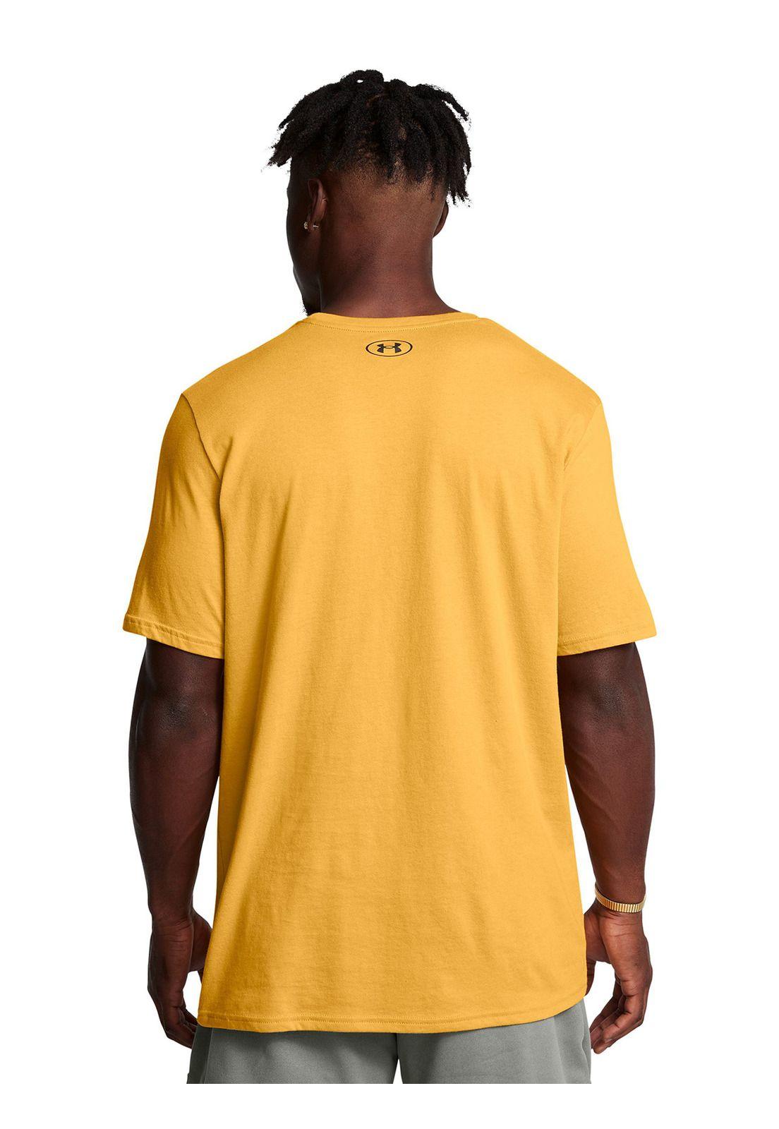 Polera manga corta P Rock hombre Amarillo-4