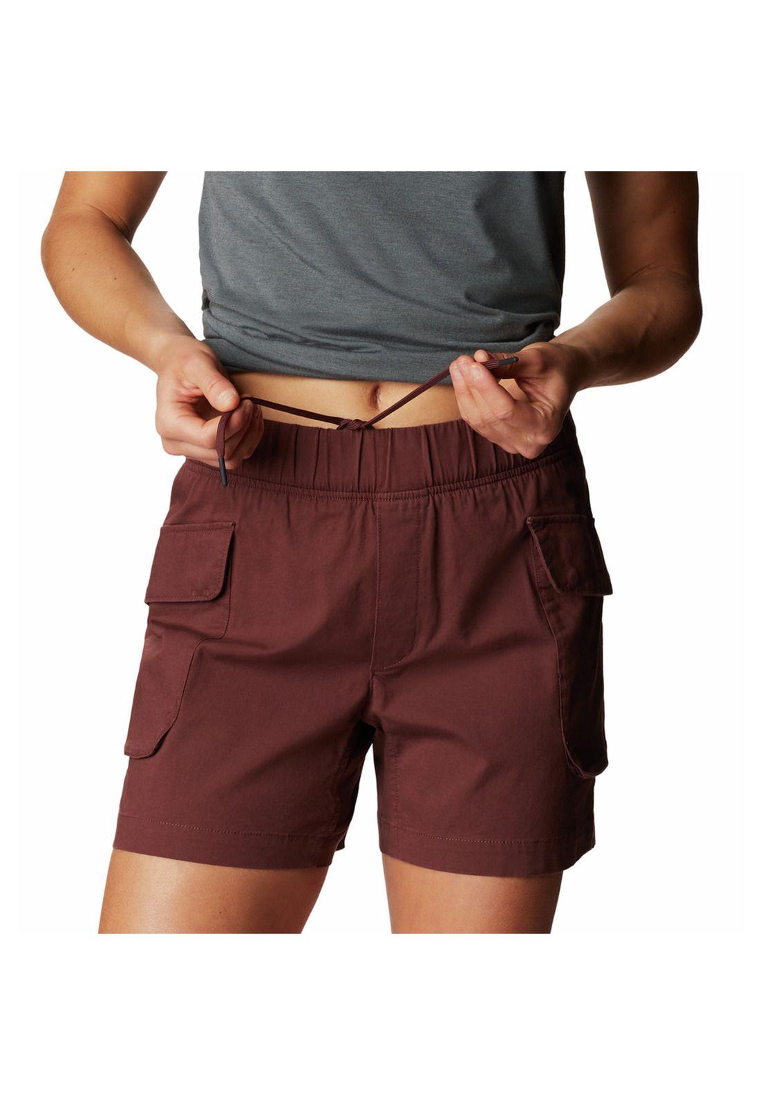 Short Mujer Cascade Pass Cargo Rojo-3