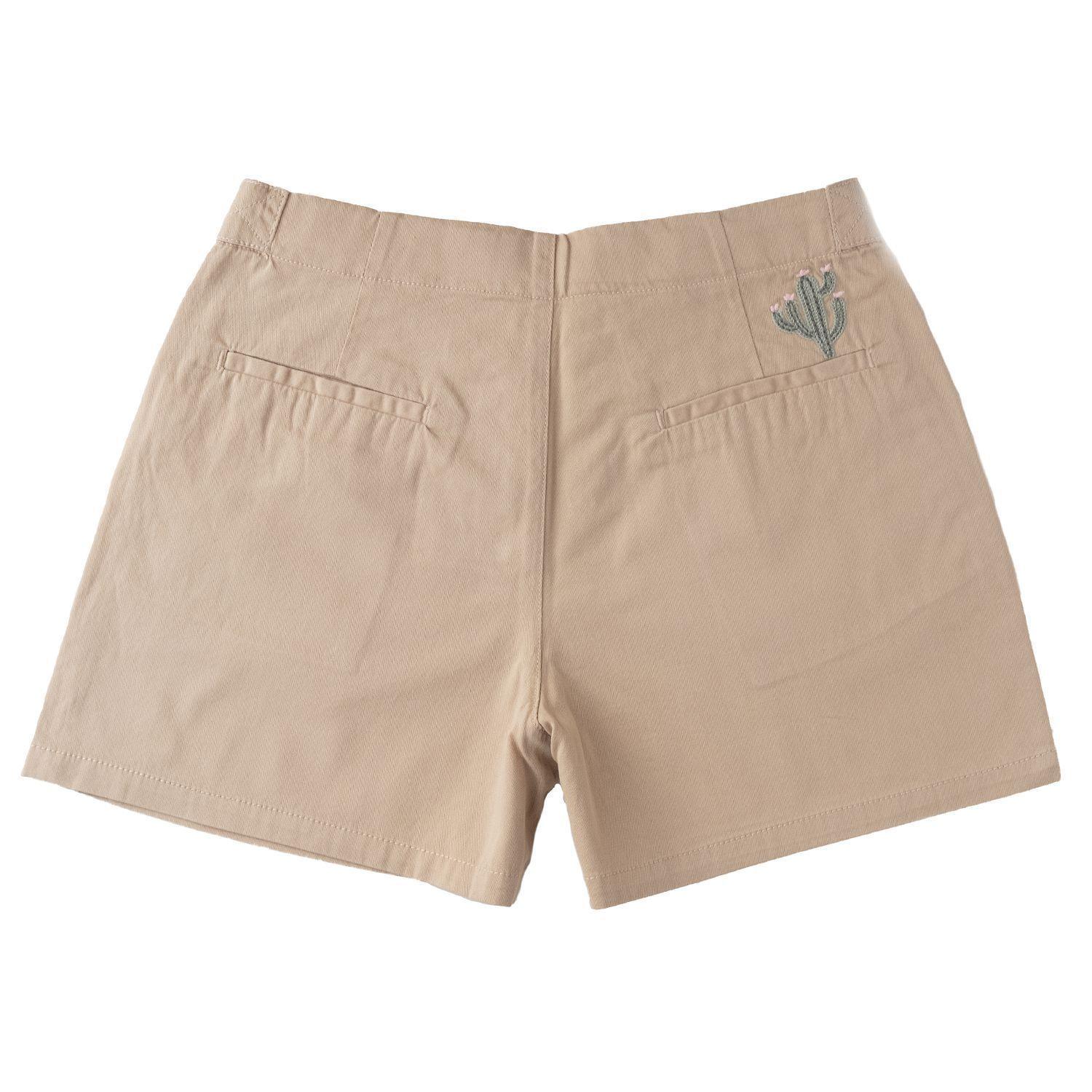 Short Elisa Niña Algodón Camel-1