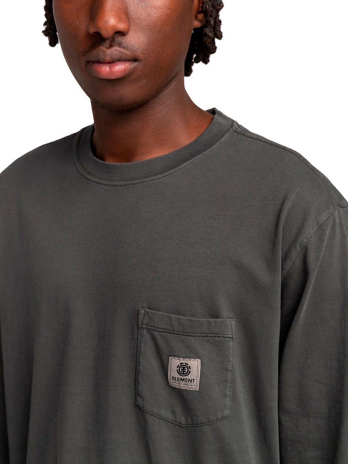 Polera Manga Larga Hombre Basic Pocket Negra-3