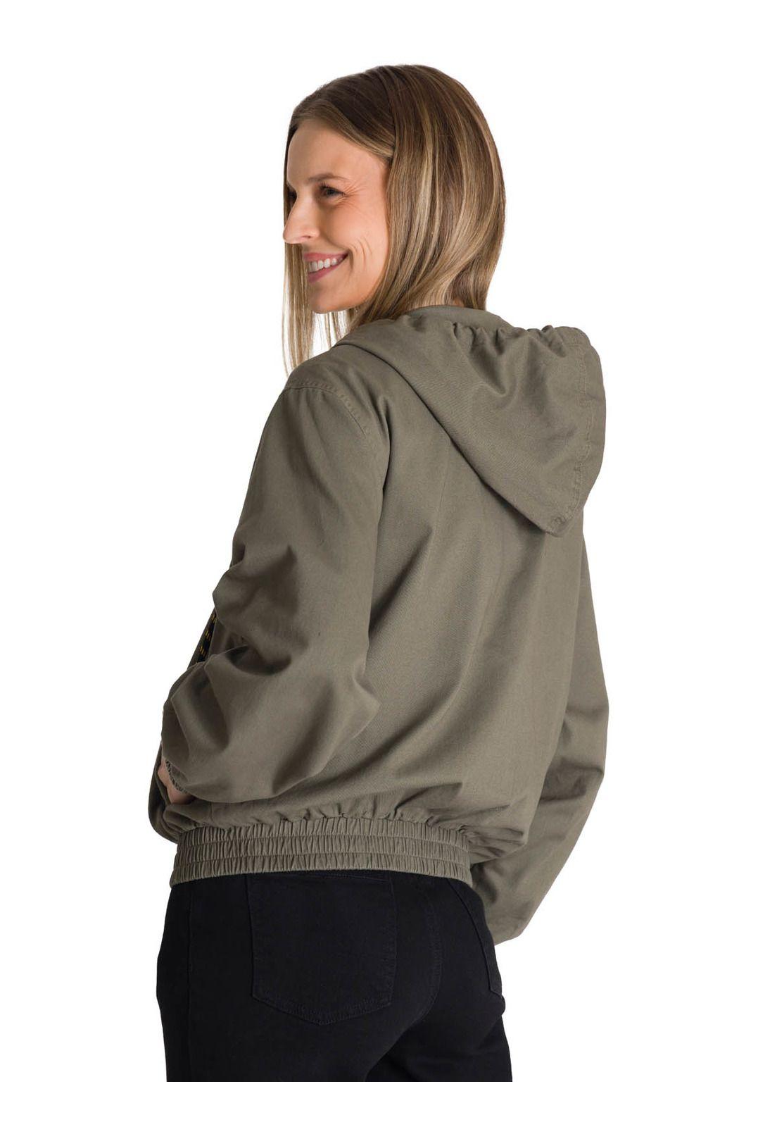 Chaqueta Mujer Lightweight Utility Bomber Oliva-3