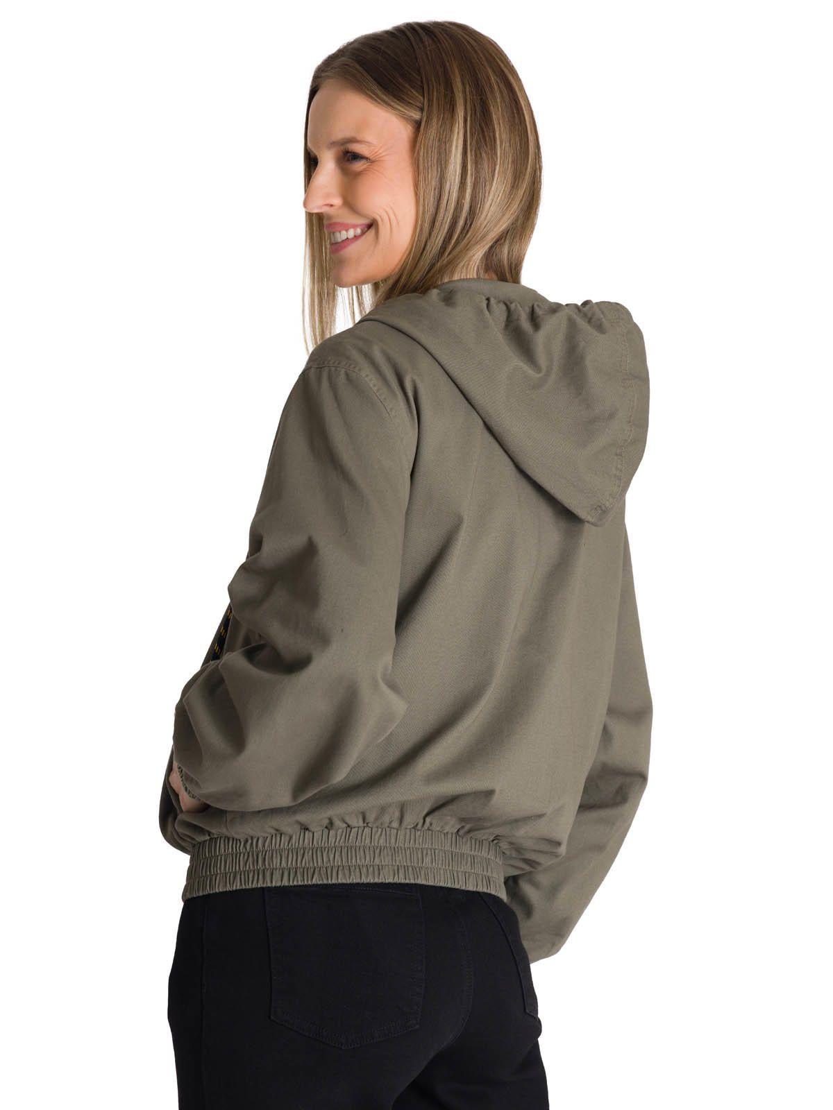 Chaqueta Mujer Lightweight Utility Bomber Oliva-3