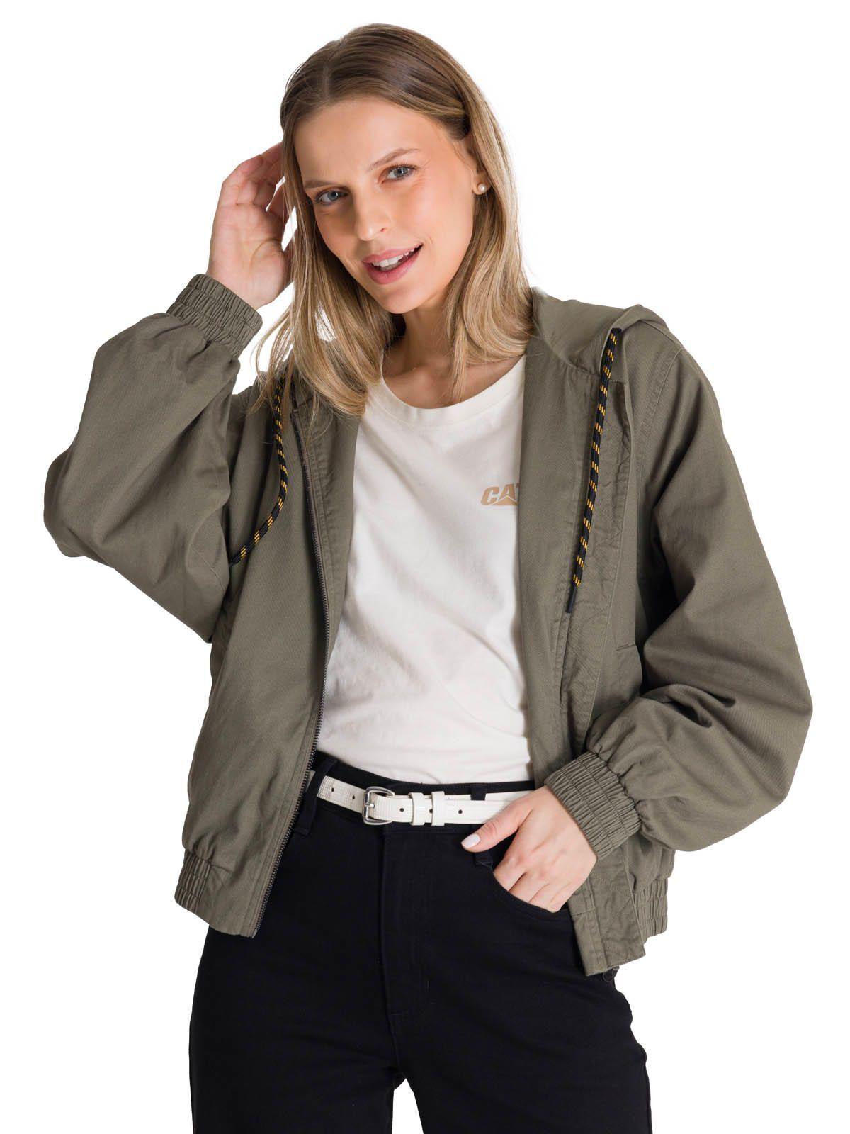Chaqueta Mujer Lightweight Utility Bomber Oliva-1